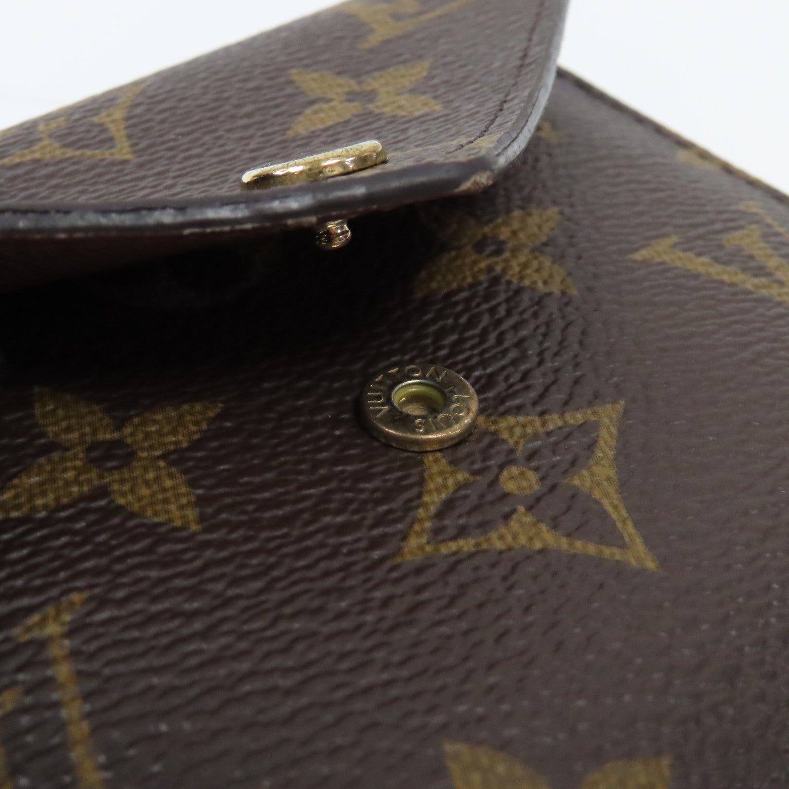 LOUIS VUITTON Monogram Victorine Wallet金扣啪鈕錢包啡色