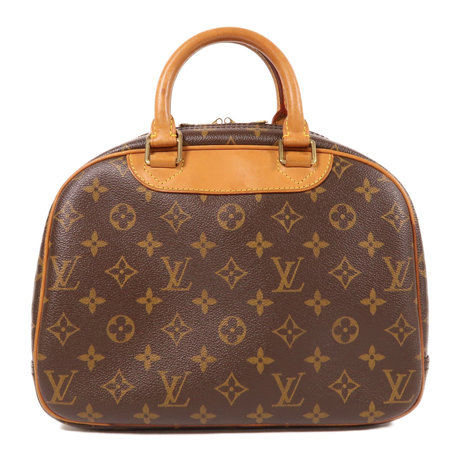 LOUIS VUITTON Monogram Trouville金扣手挽袋棕色
