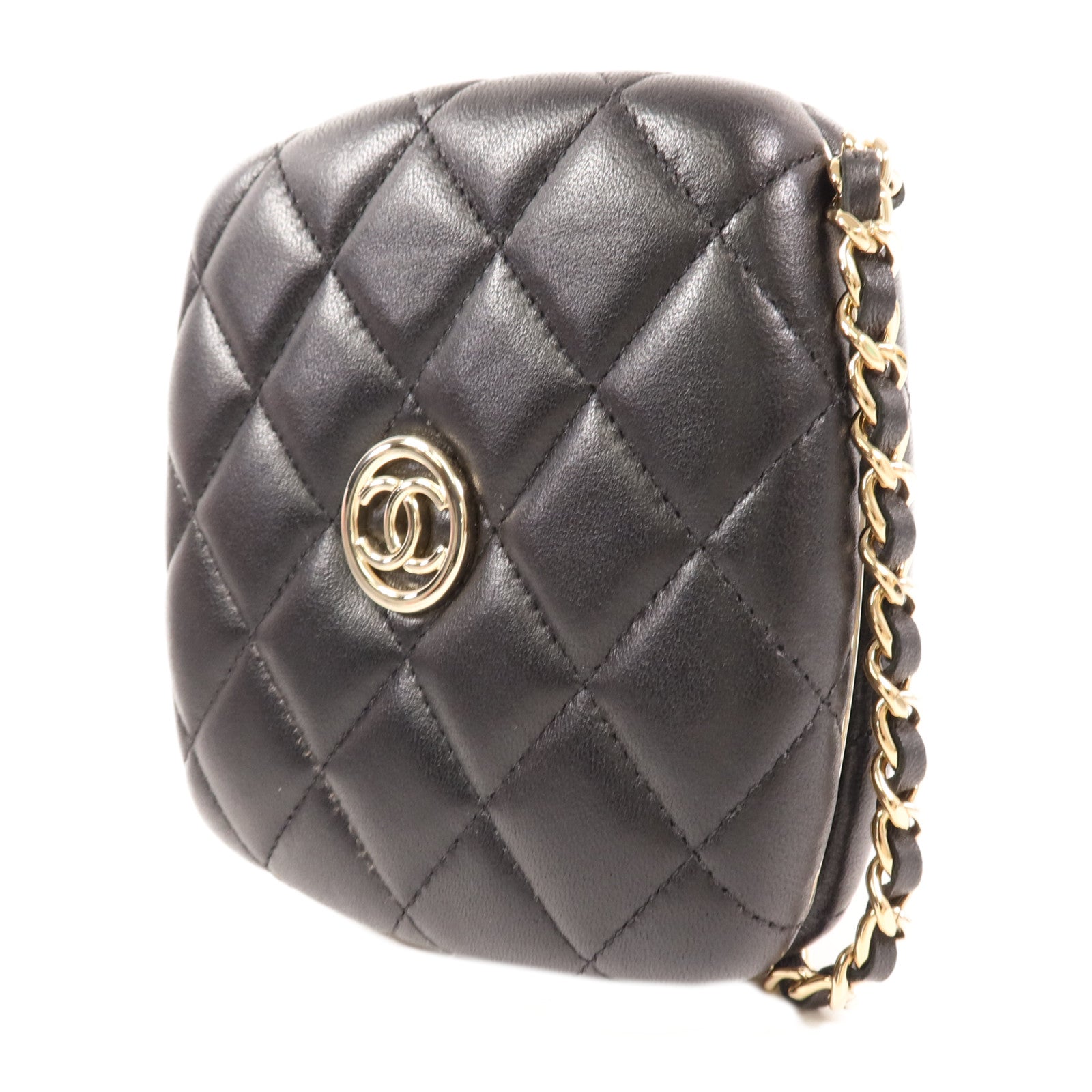 CHANEL 【激減優惠】羊皮皮革Chain Shoulder金扣鏈帶肩背袋