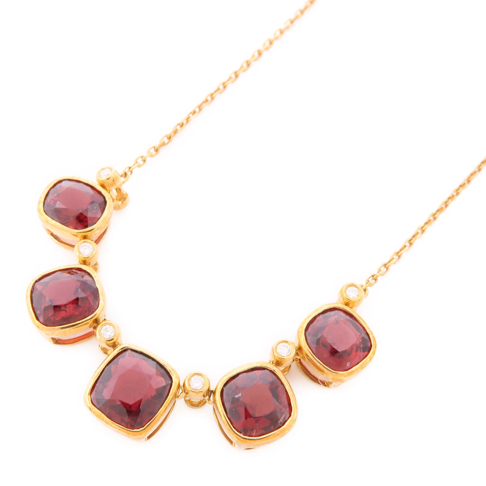 JEWELRY 【激減優惠】18K黃金尖晶石Diamond Necklace項鍊