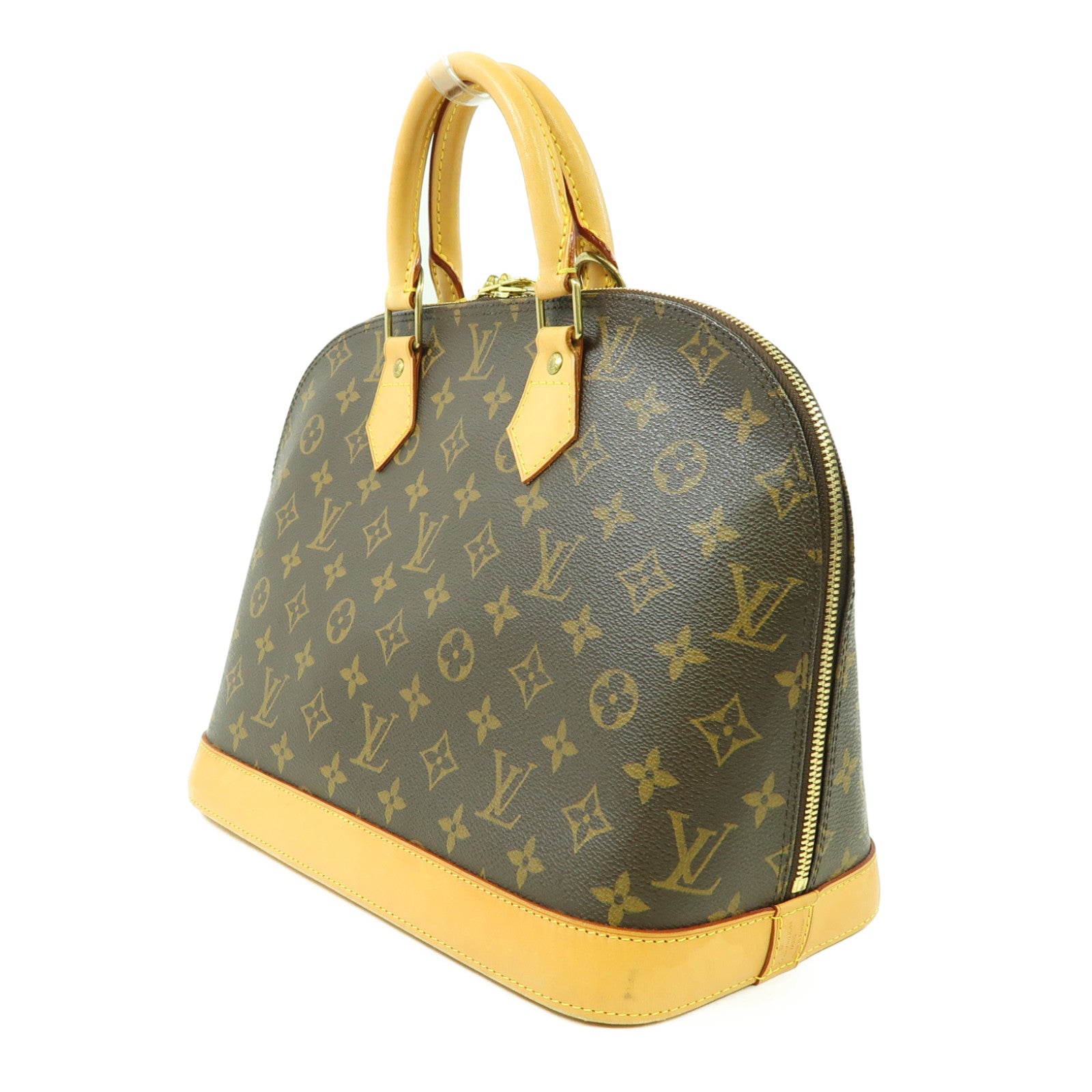 LOUIS VUITTON Monogram Alma PM金扣手挽袋啡色