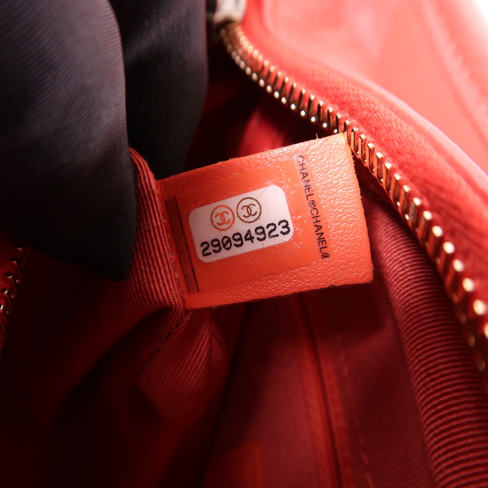CHANEL CC Gabrielle Small Chain Shoulder Bag Calfskin Leather Red