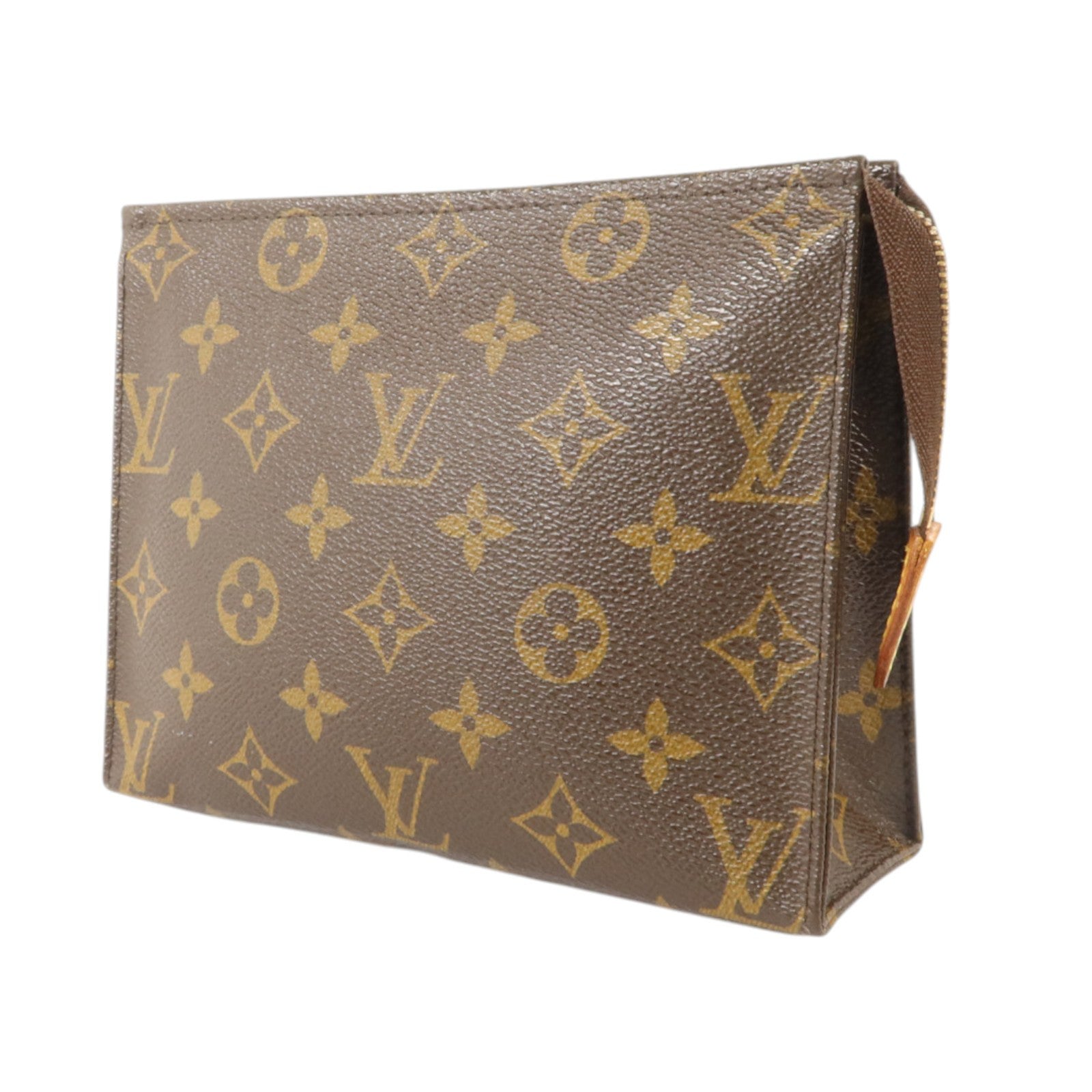 LOUIS VUITTON Monogram Toiletry Pouch 19金扣手拿包棕色