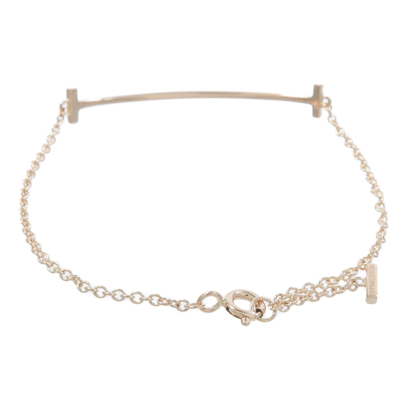 TIFFANY＆CO 18K黃金T Smile Bracelet手鏈
