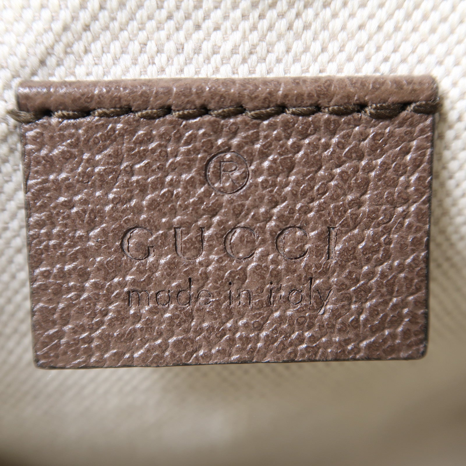 GUCCI 塗層帆布Ophidia金扣肩背袋啡色
