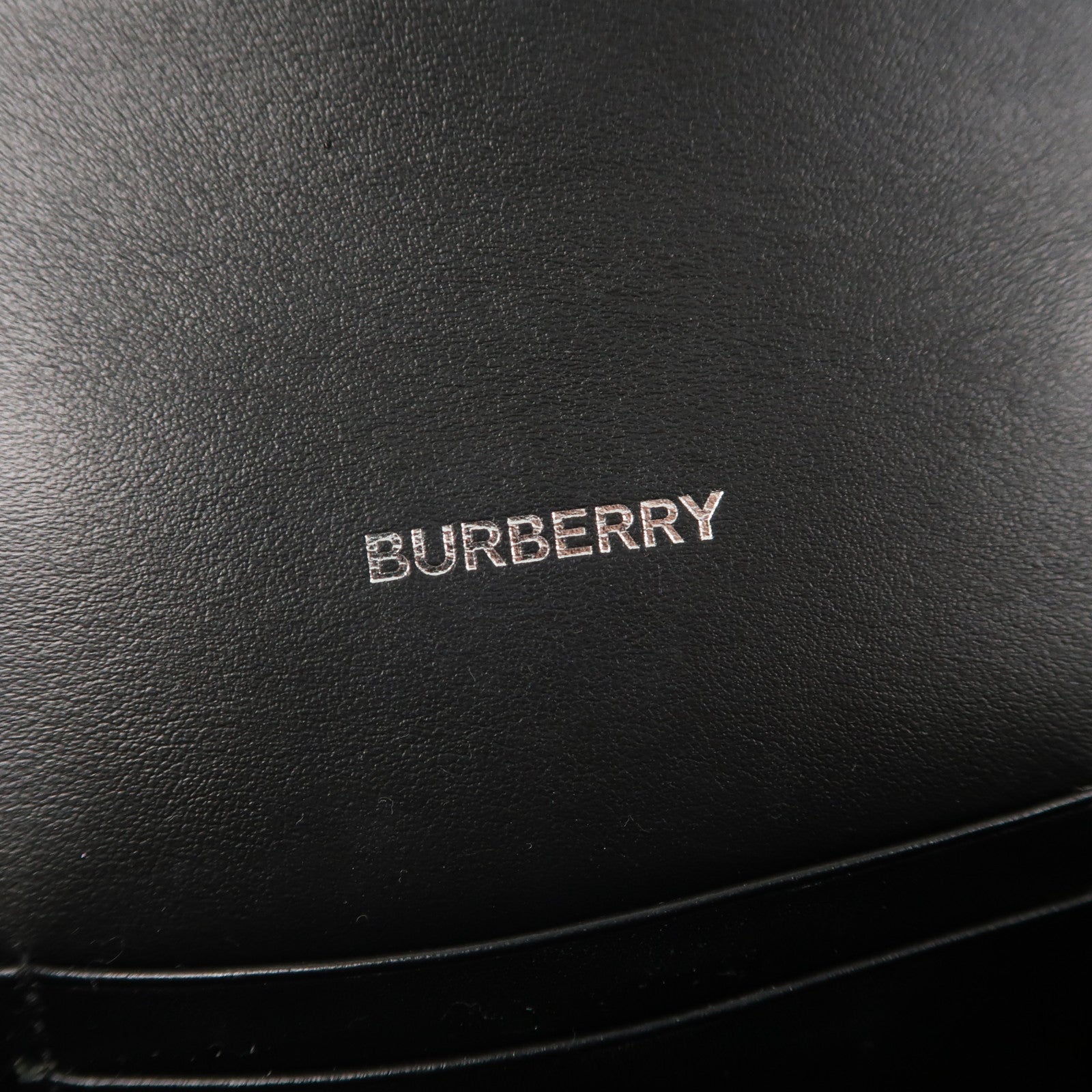BURBERRY 牛皮皮革Shoulder Bag銀扣肩背袋黑色