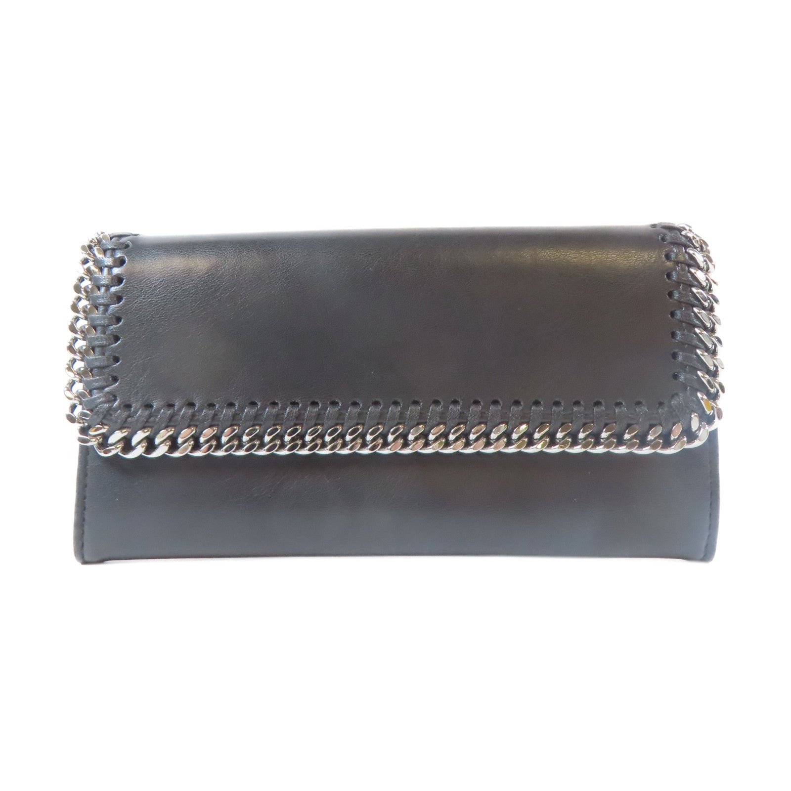 SELECTION 【激減優惠】牛皮皮革Stella Mccartney Long wallet銀扣長錢包黑色