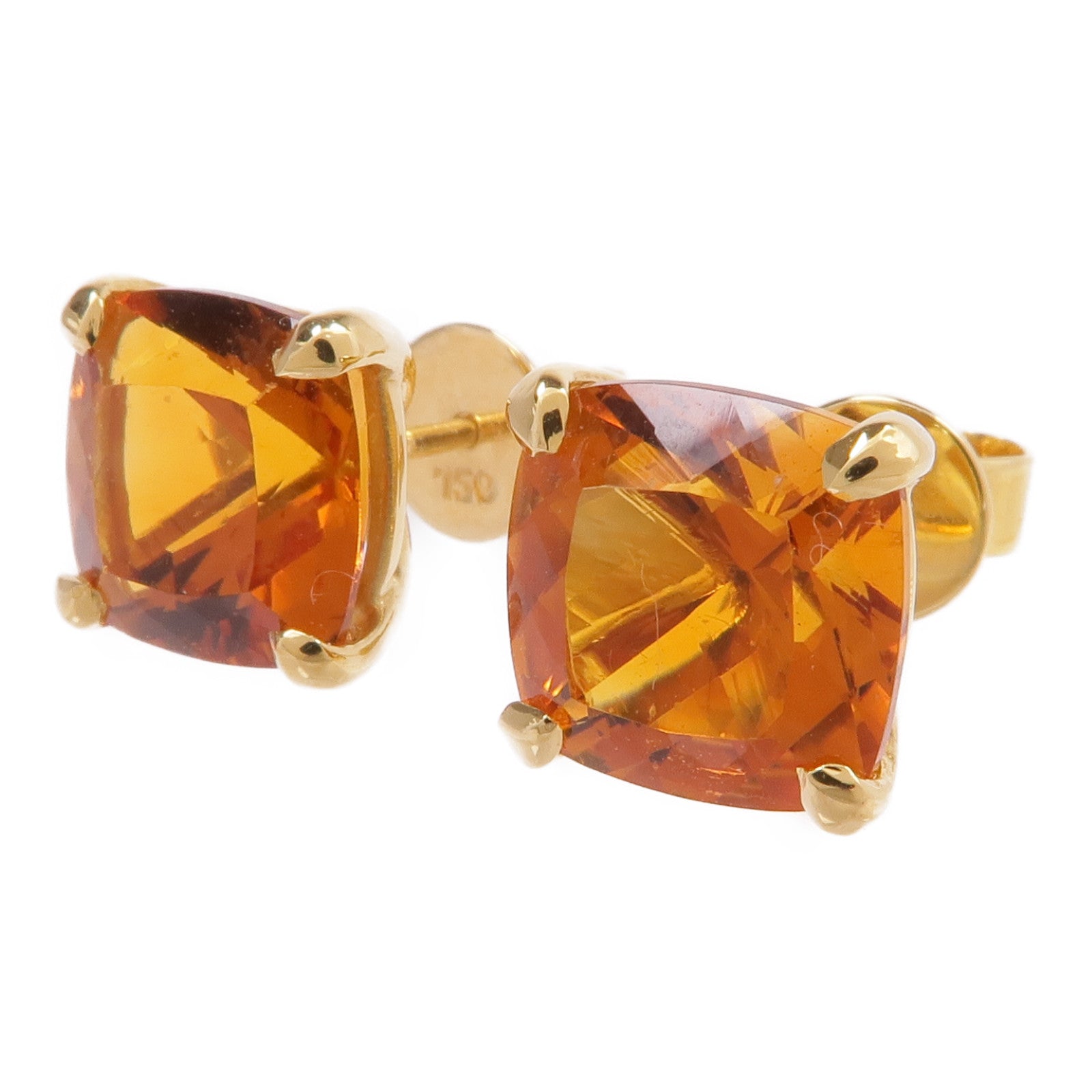 JEWELRY 18K黃金Citrine Earrings茶晶耳環