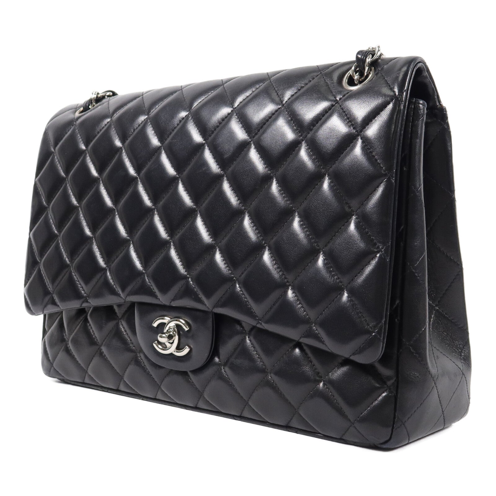 CHANEL 羊皮皮革Maxi Classic鏈帶肩背袋