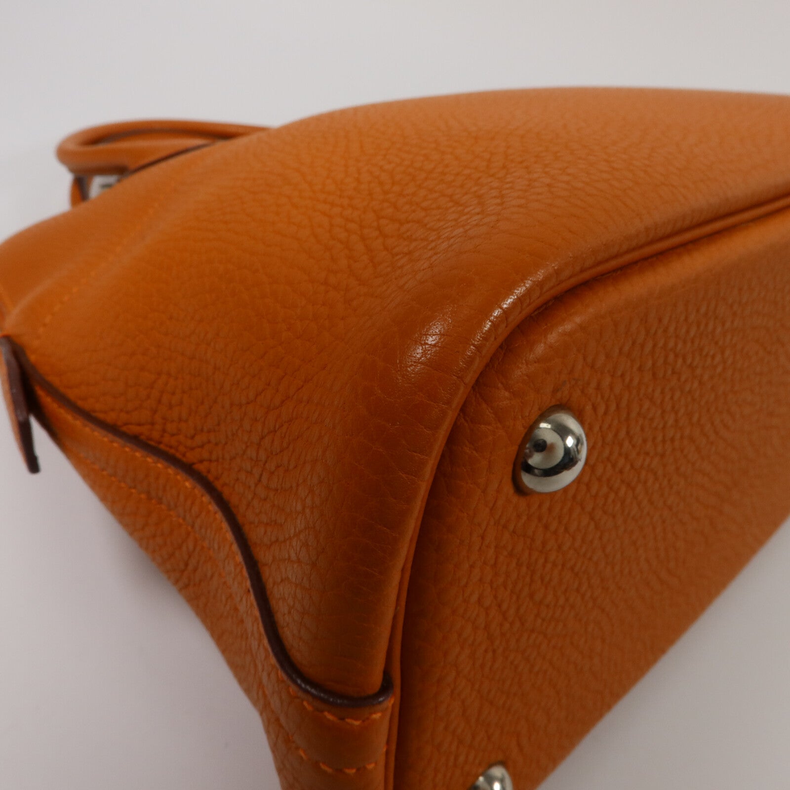 HERMES Clemence皮革Bolide 31手挽肩背兩用袋Orange