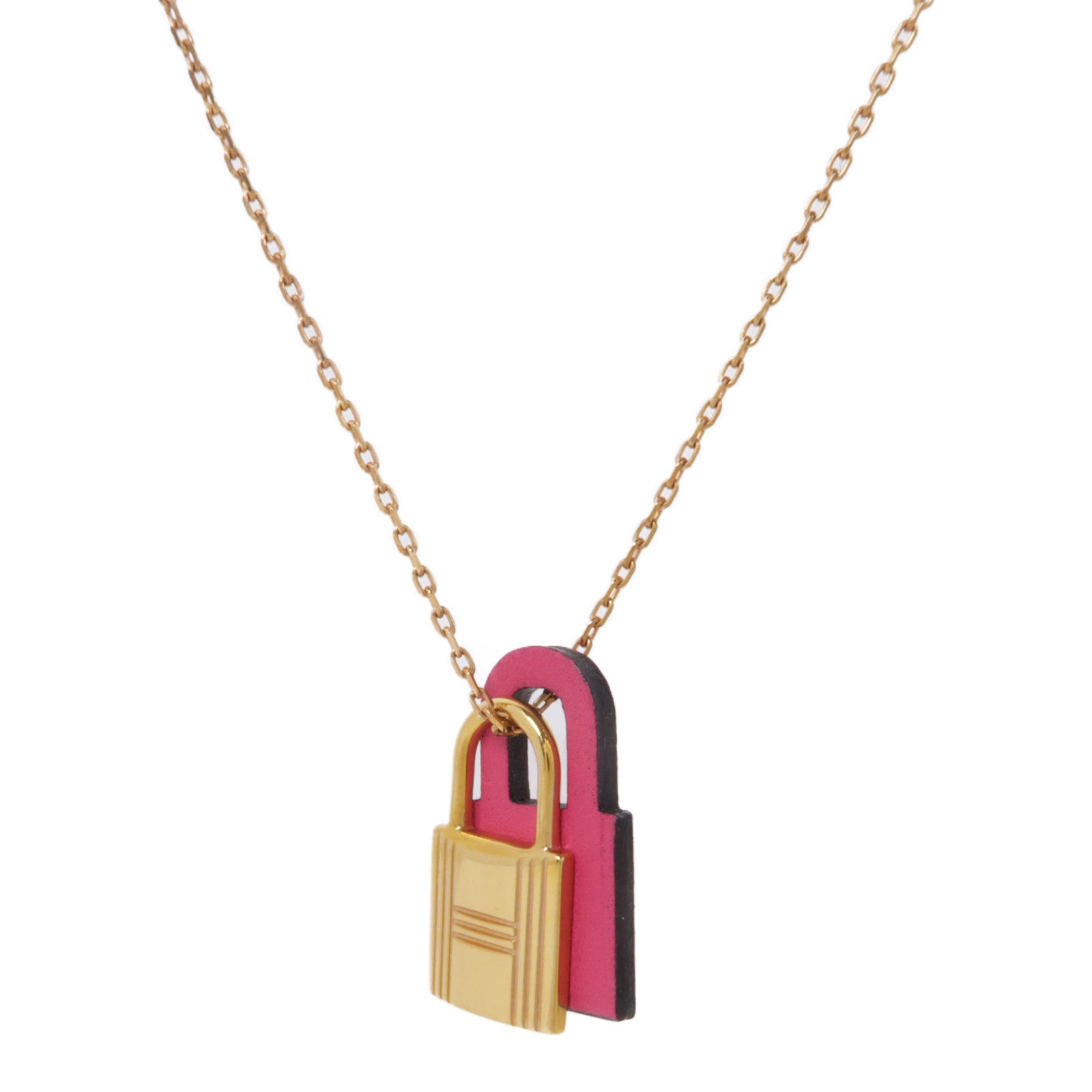 HERMES 皮革/金屬Necklace項鍊