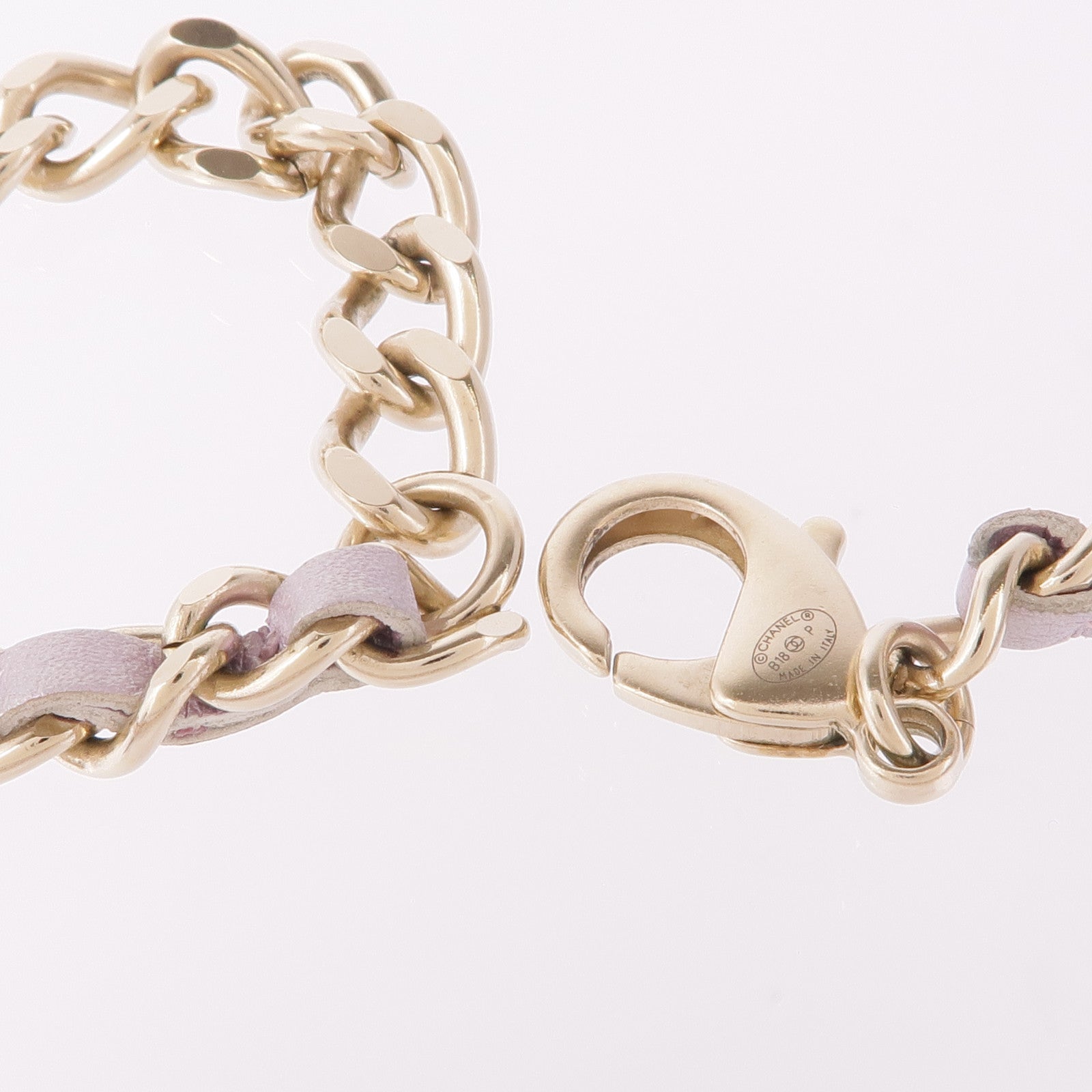 CHANEL 金屬/皮革Lock Necklace項鍊