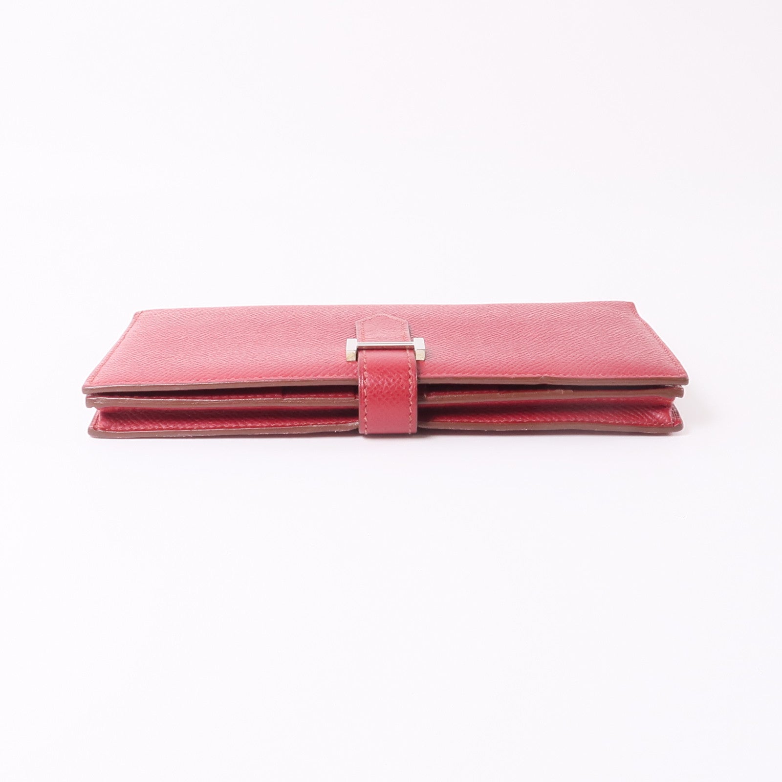HERMES 皮革Bearn Long Wallet銀扣長錢包長錢包