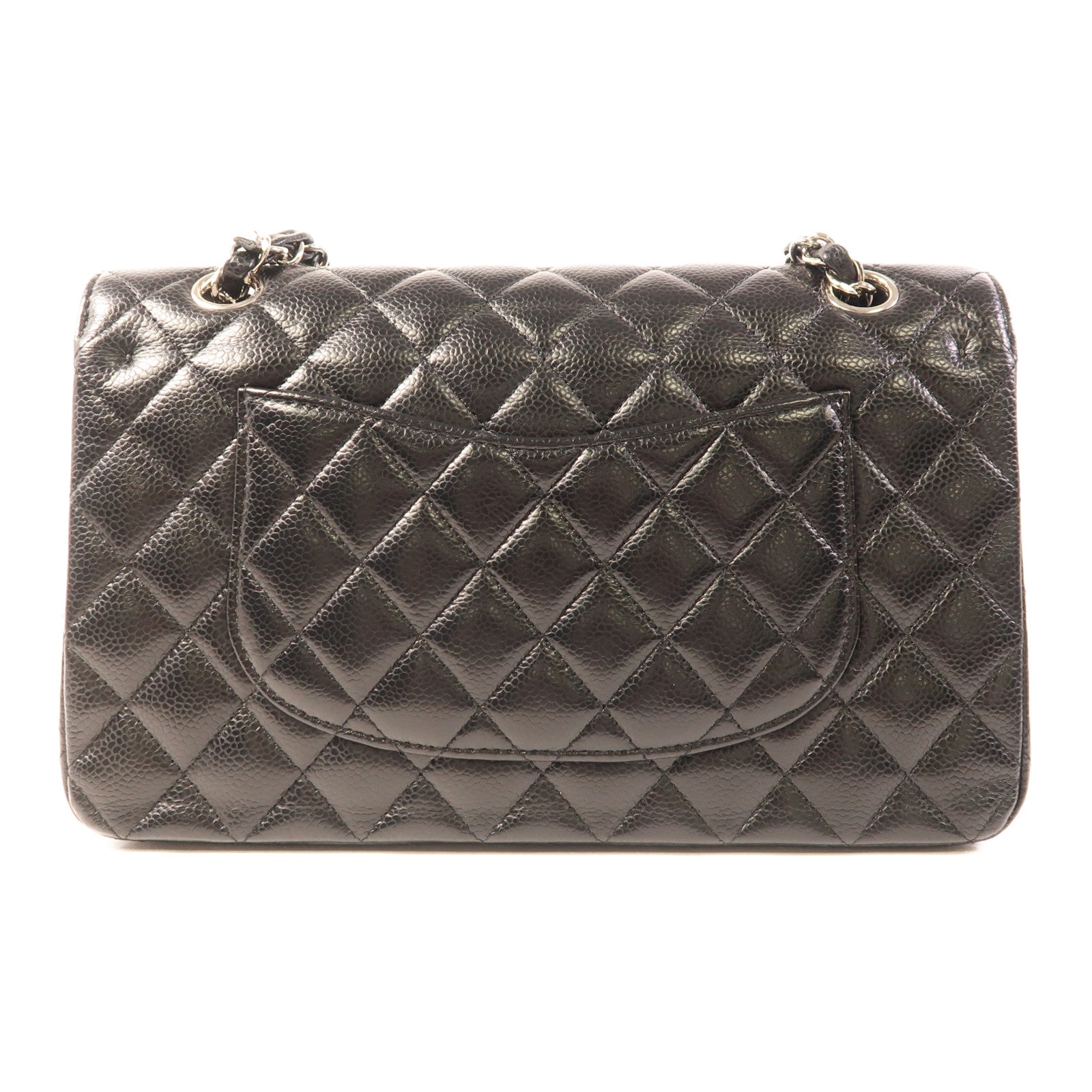 CHANEL 牛皮皮革Classic 25銀扣鏈帶肩背袋