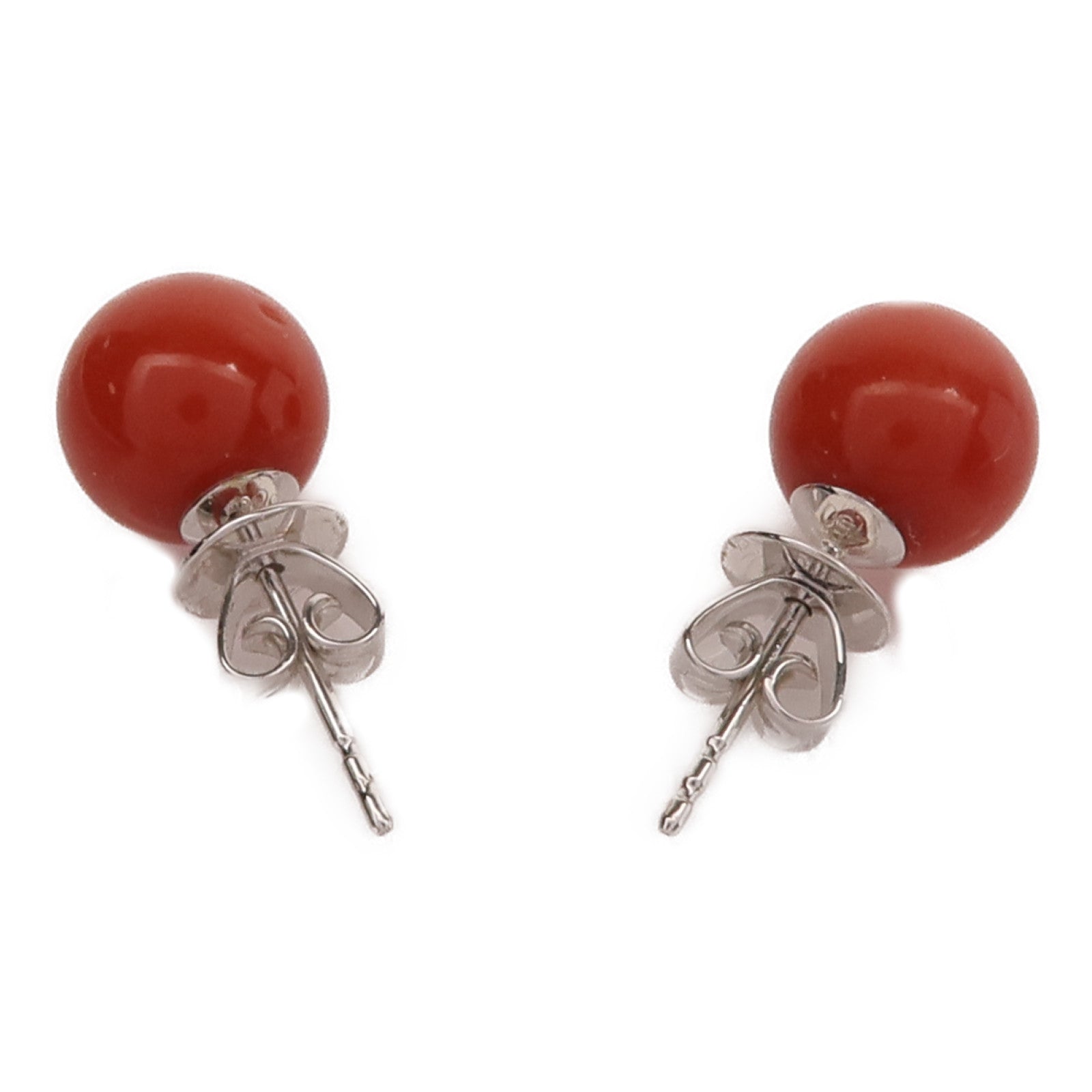 JEWELRY 18K白金/珊瑚Coral Earrings耳環