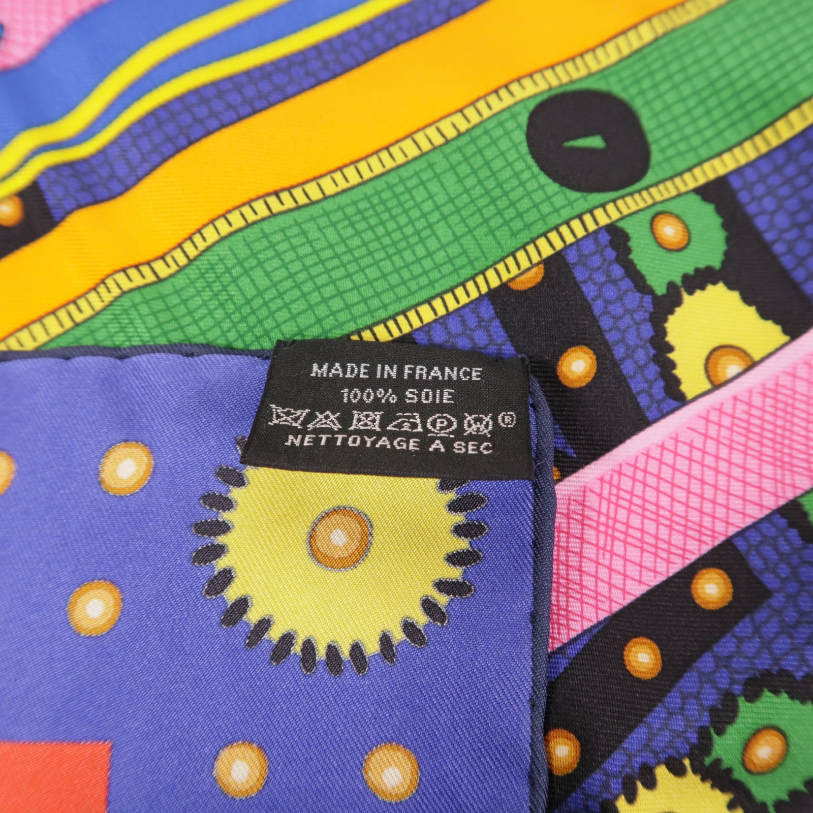 HERMES Scarf 90x90 Silk Purple/Red