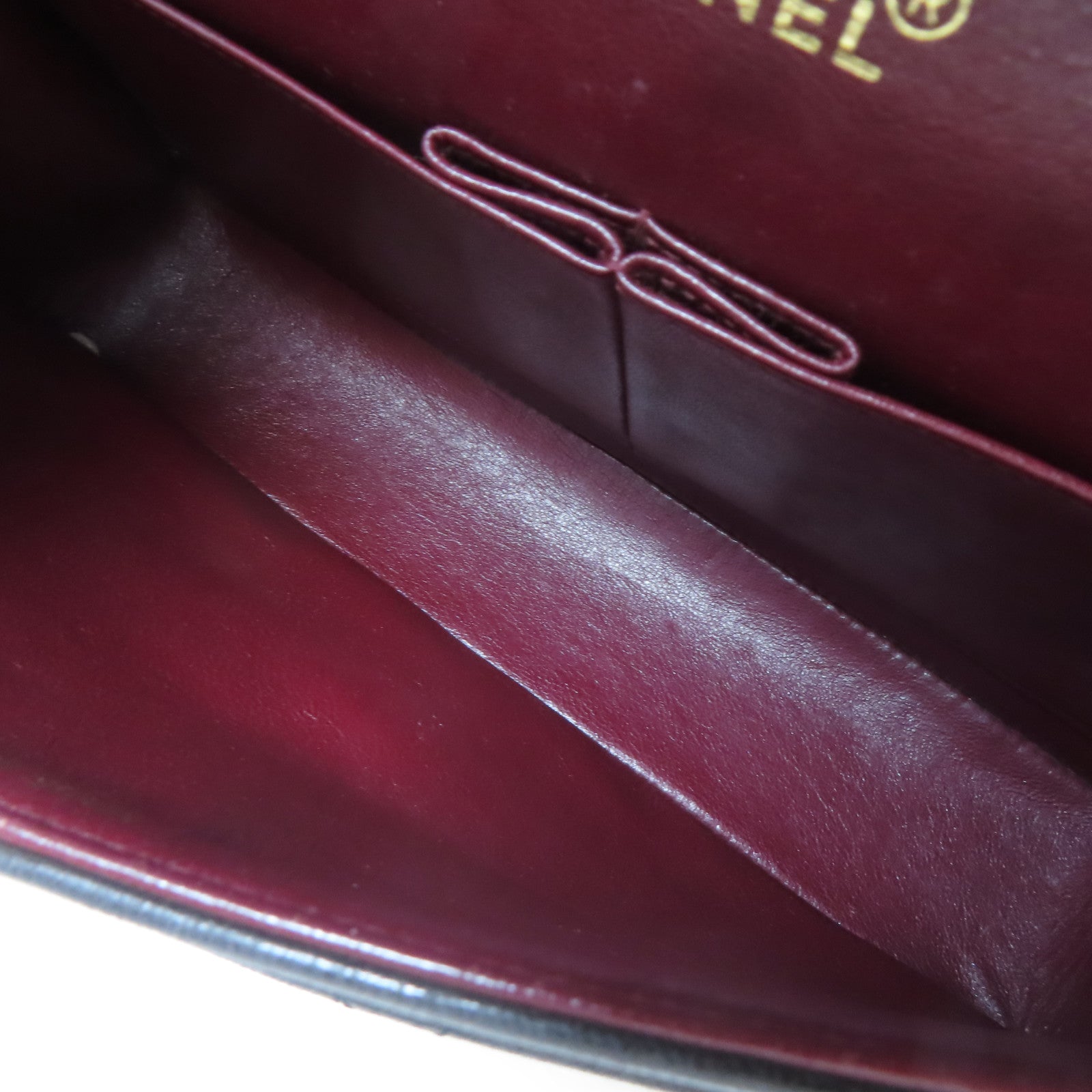 CHANEL 菱格羊皮皮革Vintage Classic 25金扣鏈帶肩背袋黑色