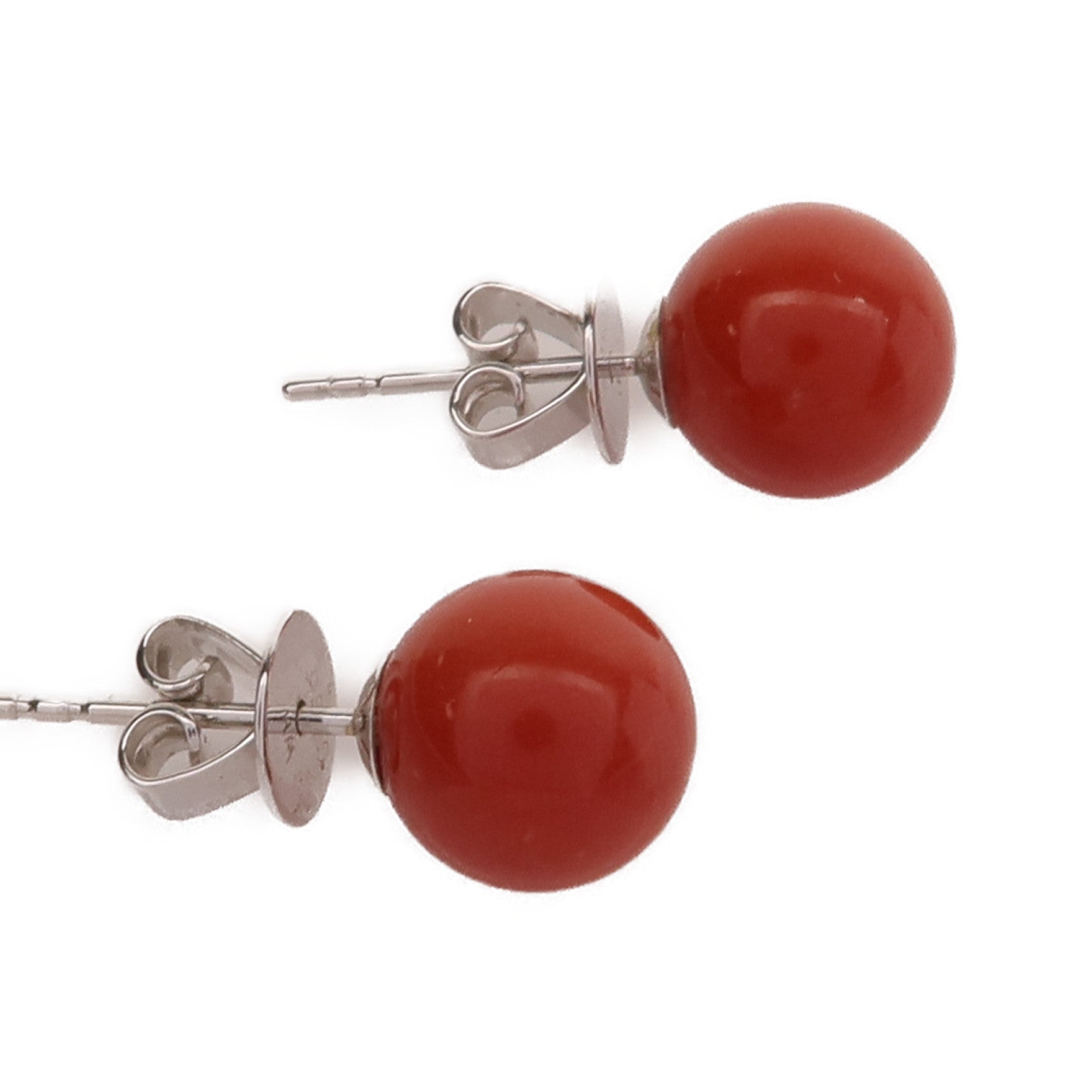 JEWELRY 18K白金/珊瑚Coral Earrings耳環