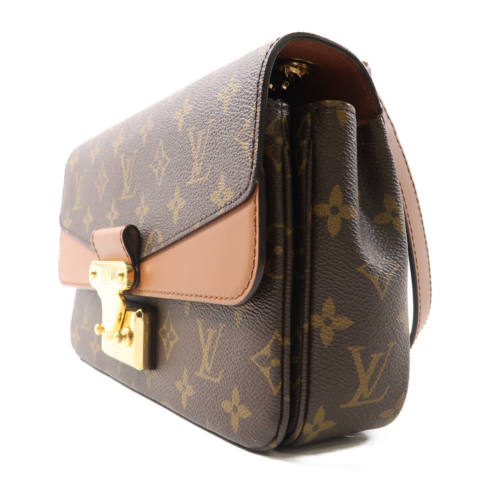 LOUIS VUITTON Monogram Marceau金扣肩背袋棕色