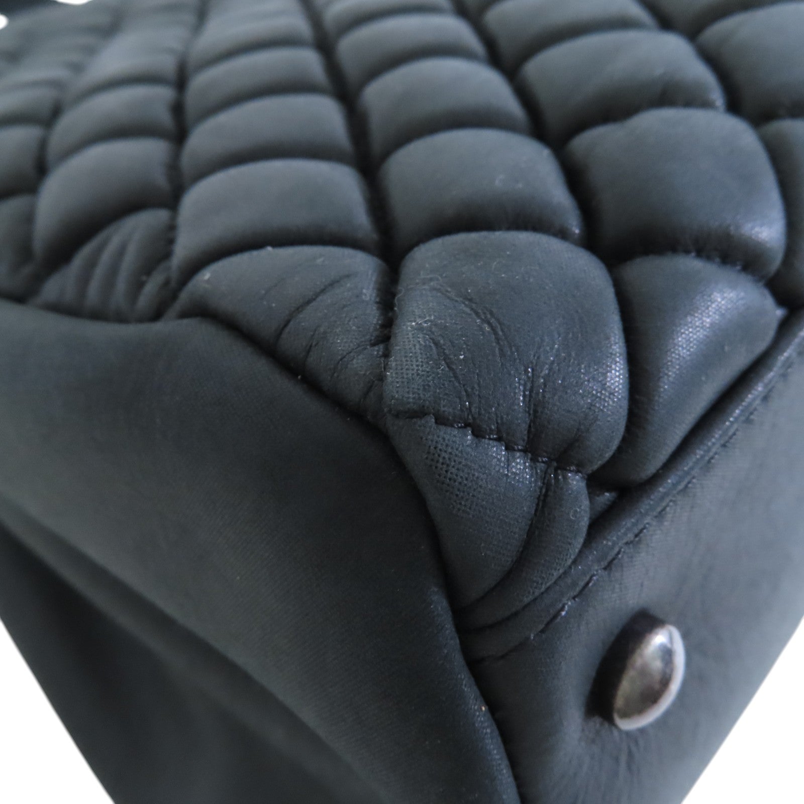 CHANEL 牛皮皮革Shoulder Bag銀扣鏈帶肩背袋