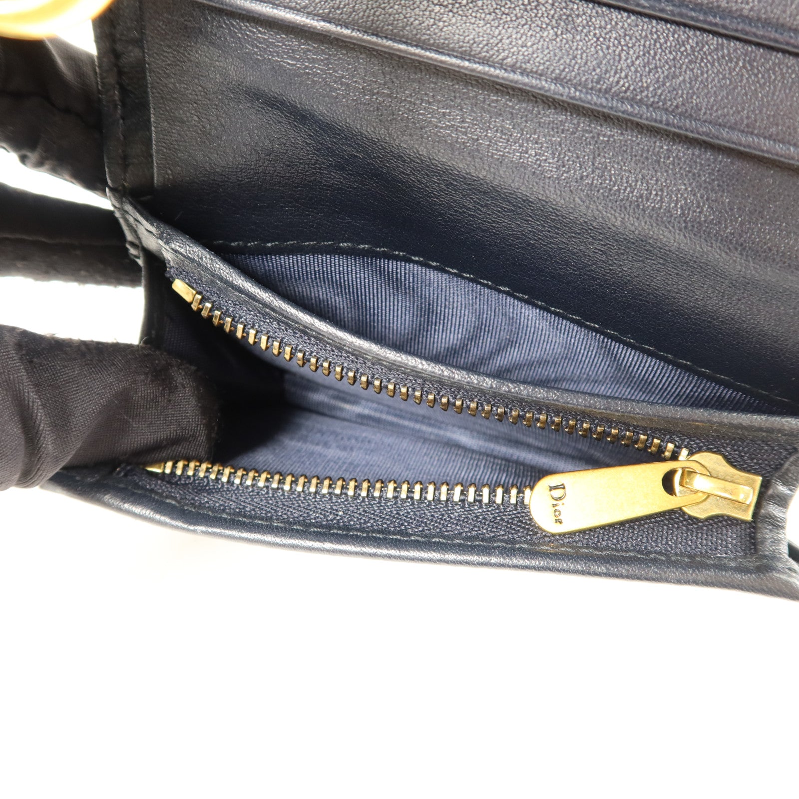 Dior 帆布/牛皮皮革Saddle Lotus Wallet錢包