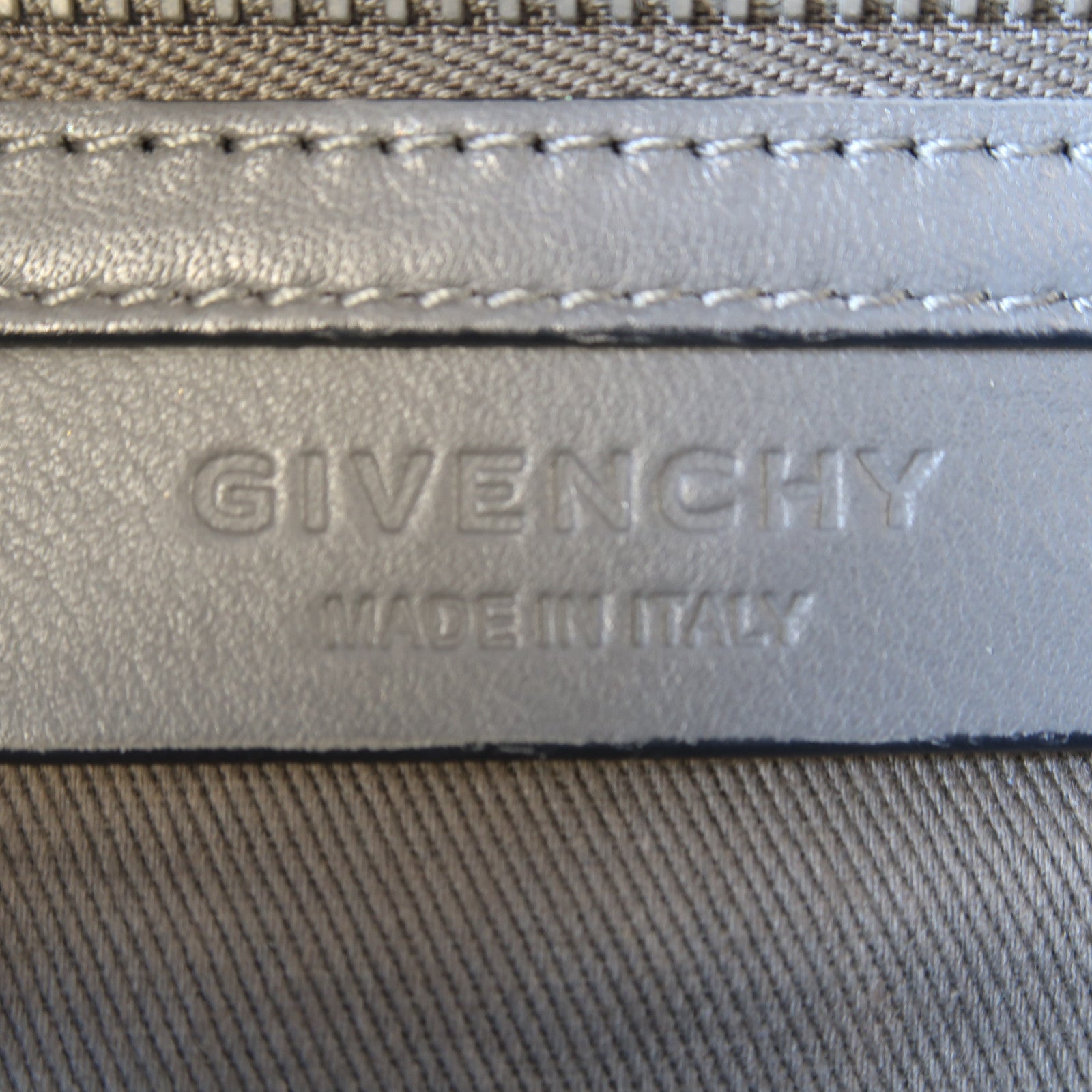 GIVENCHY 牛皮皮革Antigona銀扣手挽肩背兩用袋灰色