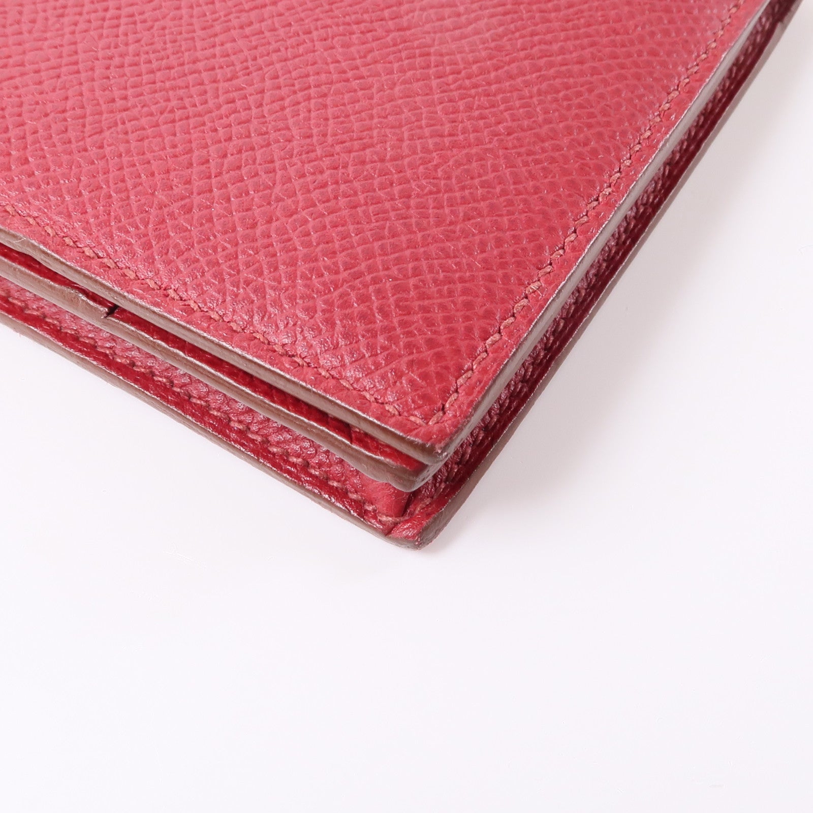 HERMES 皮革Bearn Long Wallet銀扣長錢包長錢包