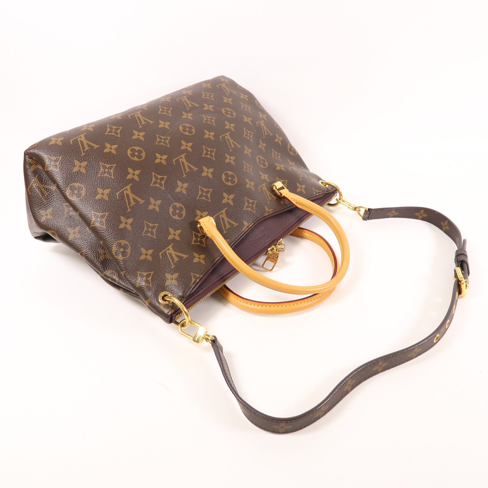 LOUIS VUITTON Monogram Pallas金扣手挽肩背兩用袋