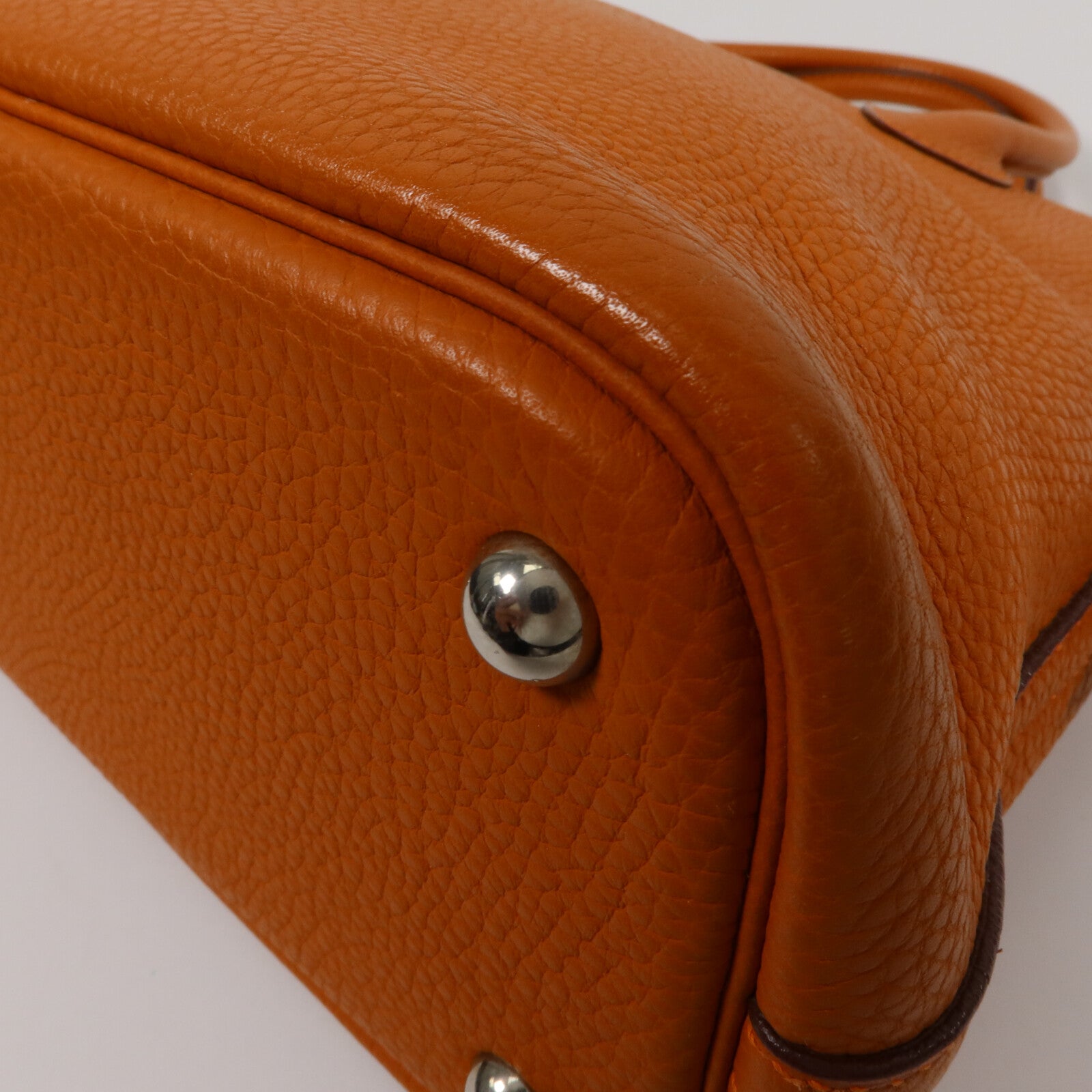 HERMES Clemence皮革Bolide 31手挽肩背兩用袋Orange