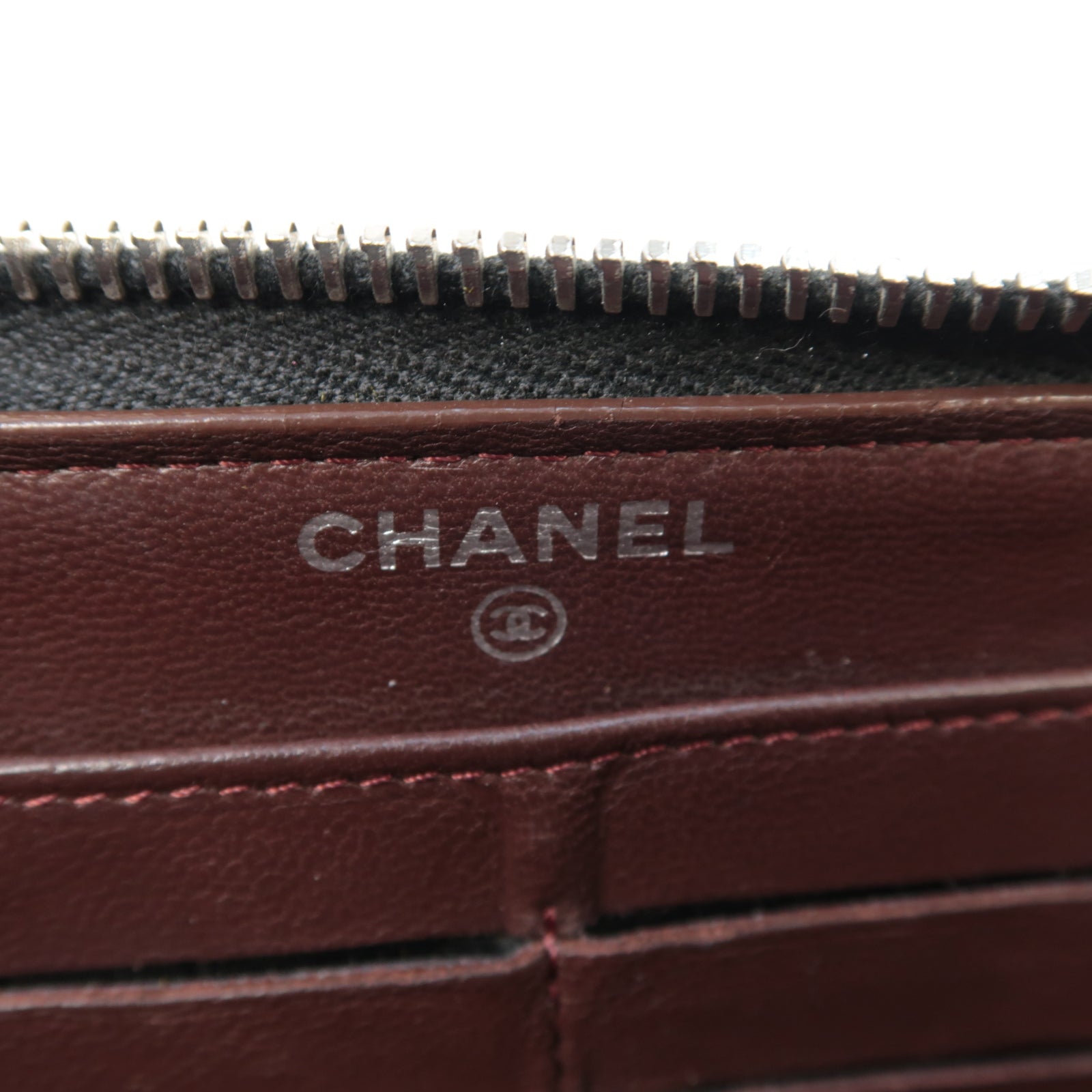 CHANEL 【激減優惠】菱格羊皮皮革Long Wallet銀扣長錢包黒色