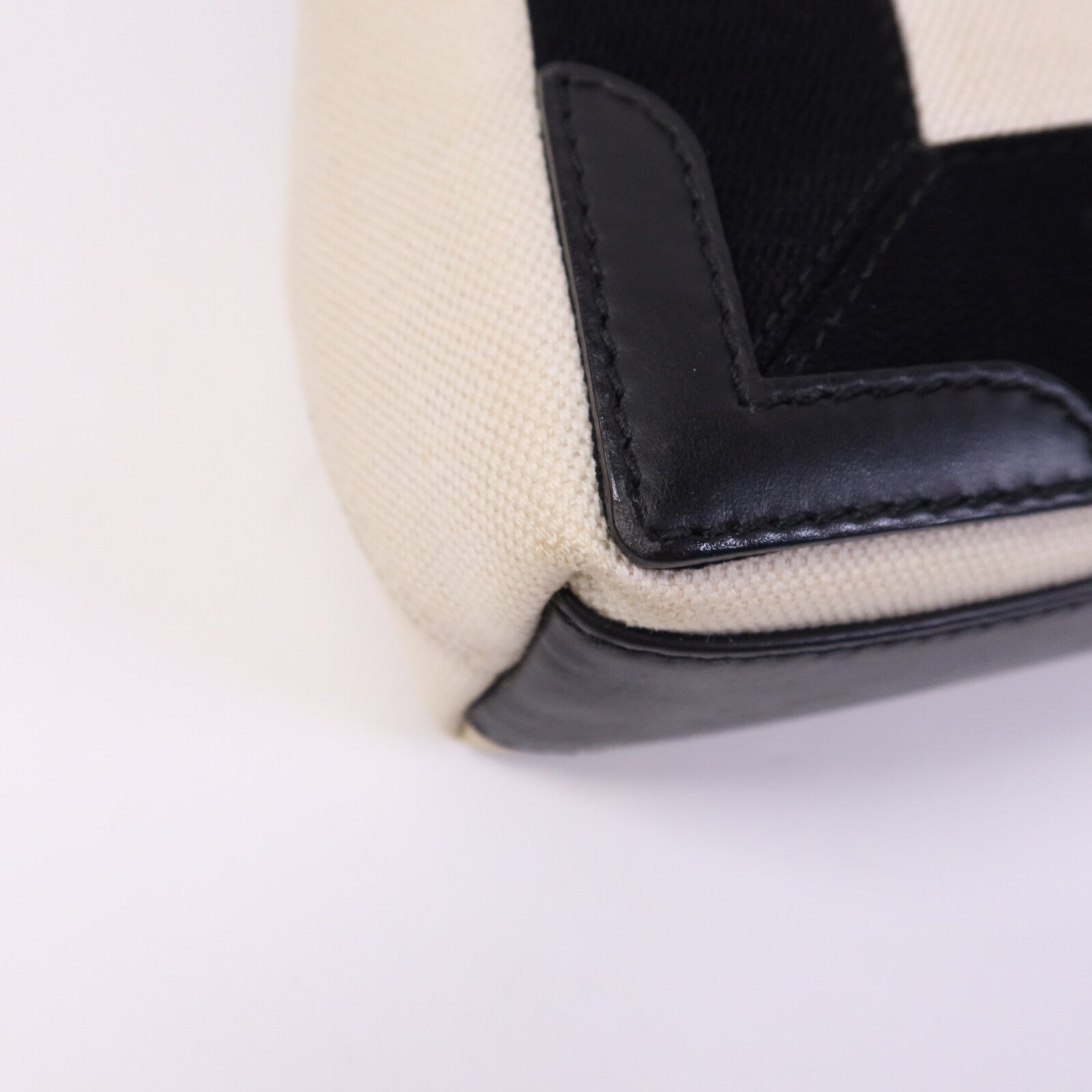 BALENCIAGA 帆布/牛皮皮革Tote Bag銀扣手挽肩背兩用袋