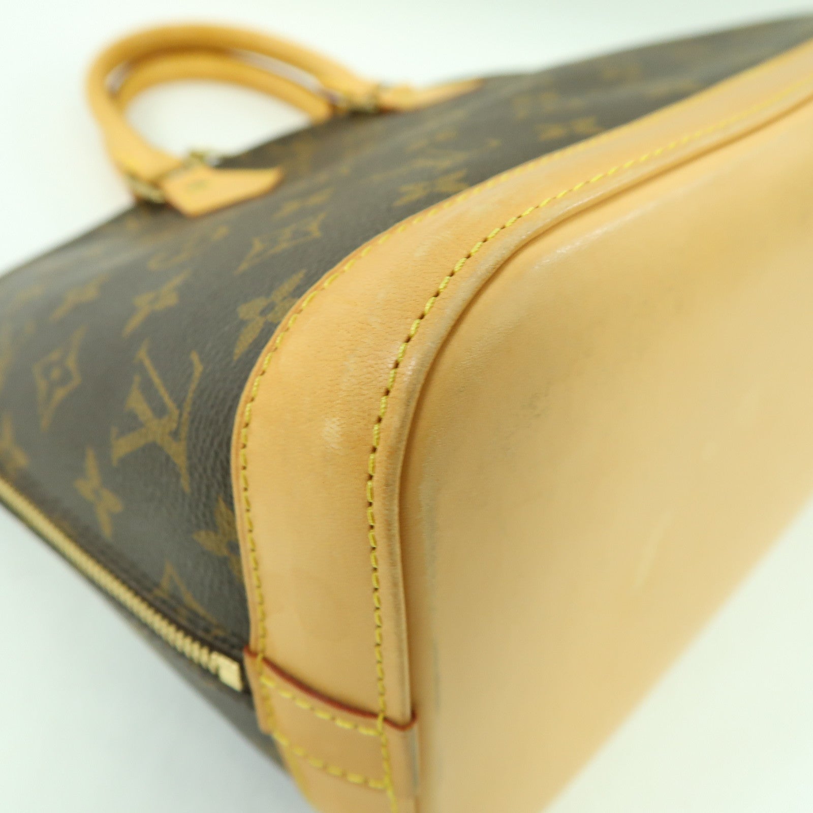 LOUIS VUITTON Monogram Alma PM金扣手挽袋啡色