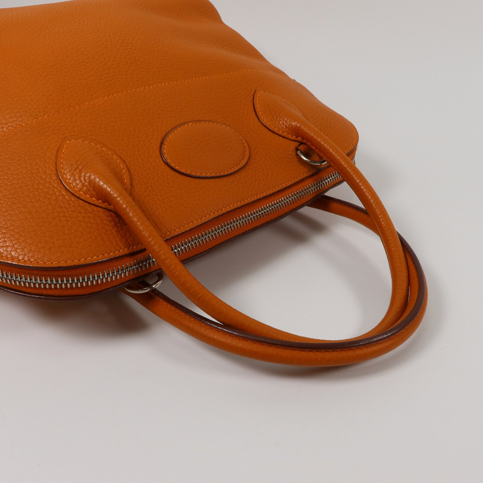 HERMES Clemence皮革Bolide 31手挽肩背兩用袋Orange