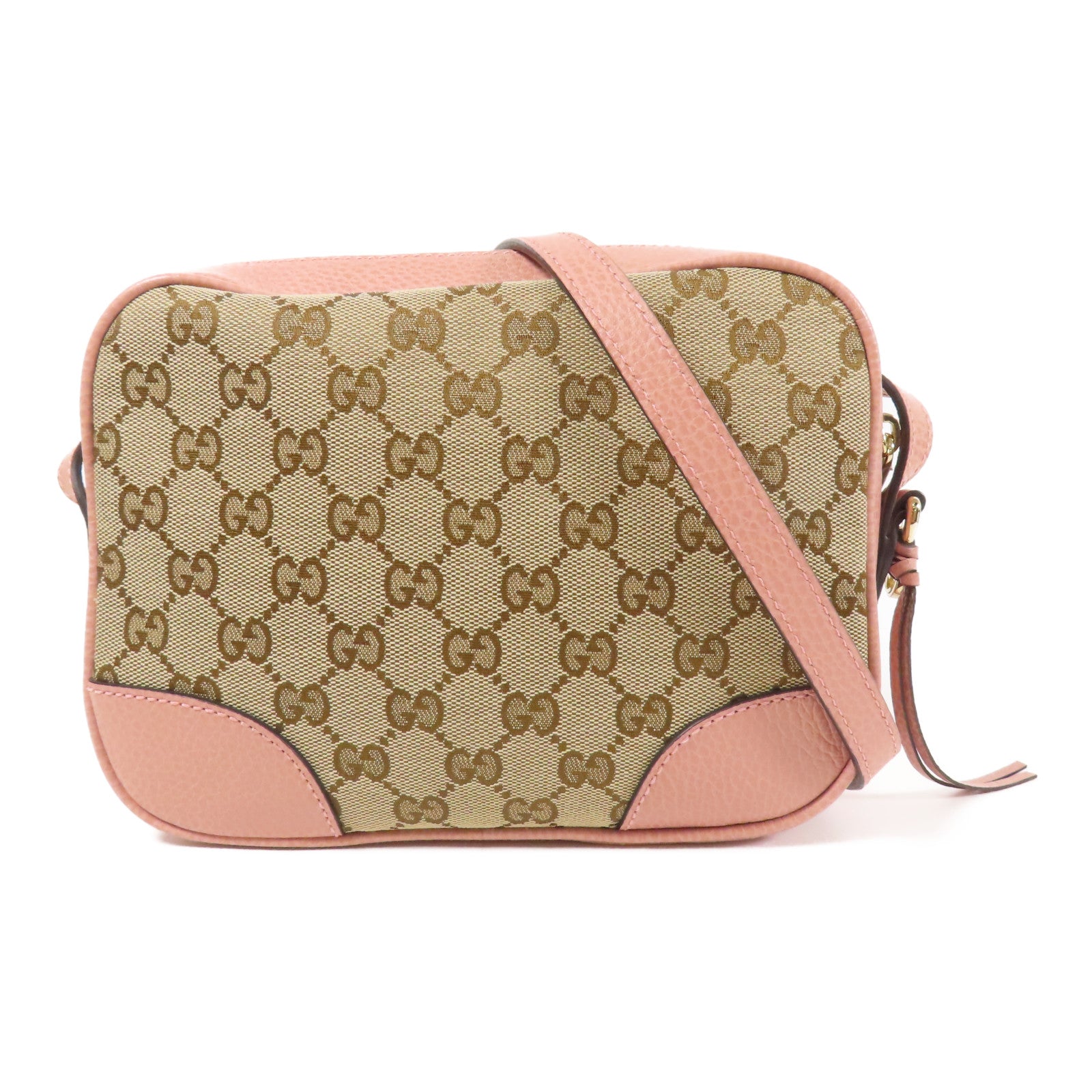 GUCCI 帆布/皮革Shoulder Bag金扣肩背袋