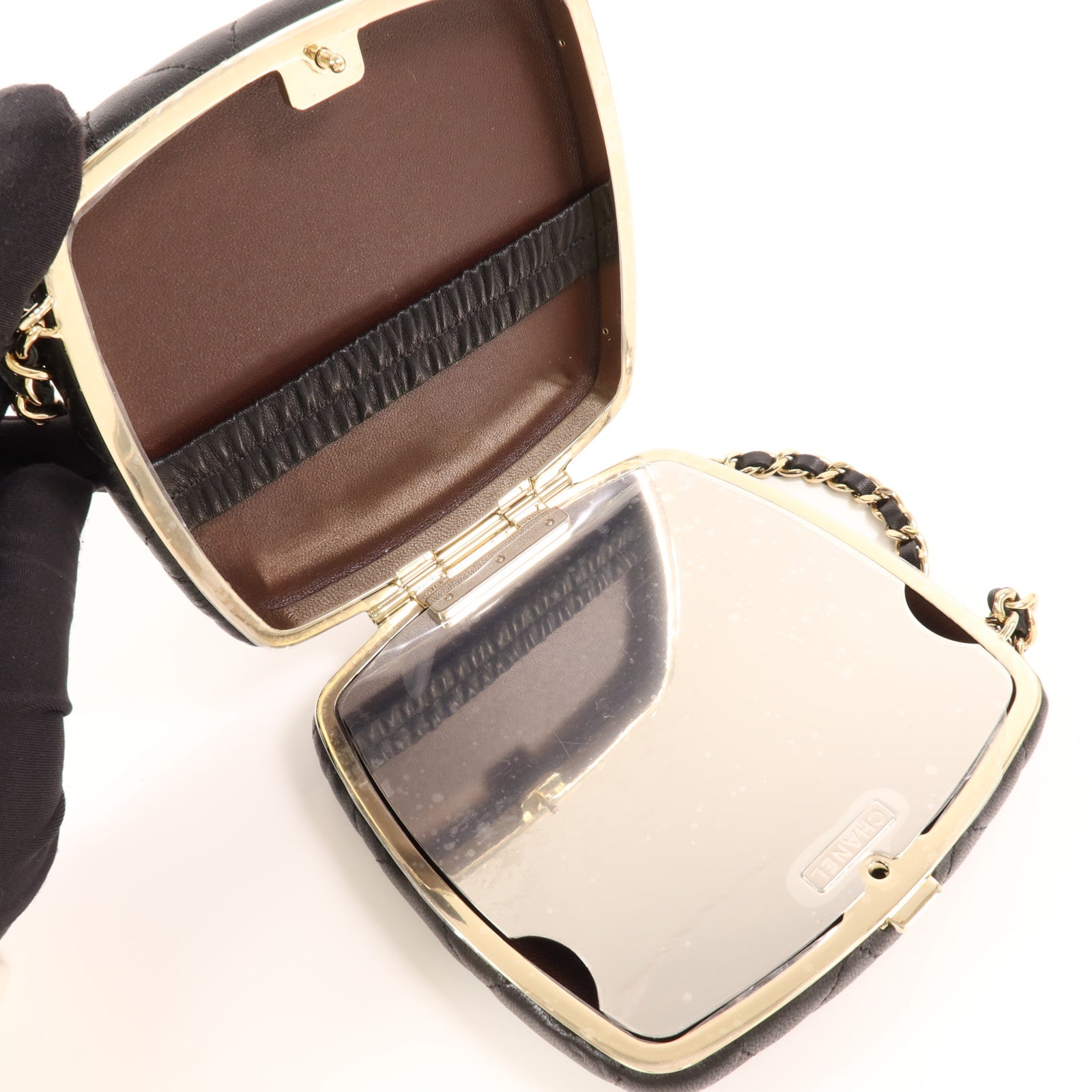 CHANEL 【激減優惠】羊皮皮革Chain Shoulder金扣鏈帶肩背袋