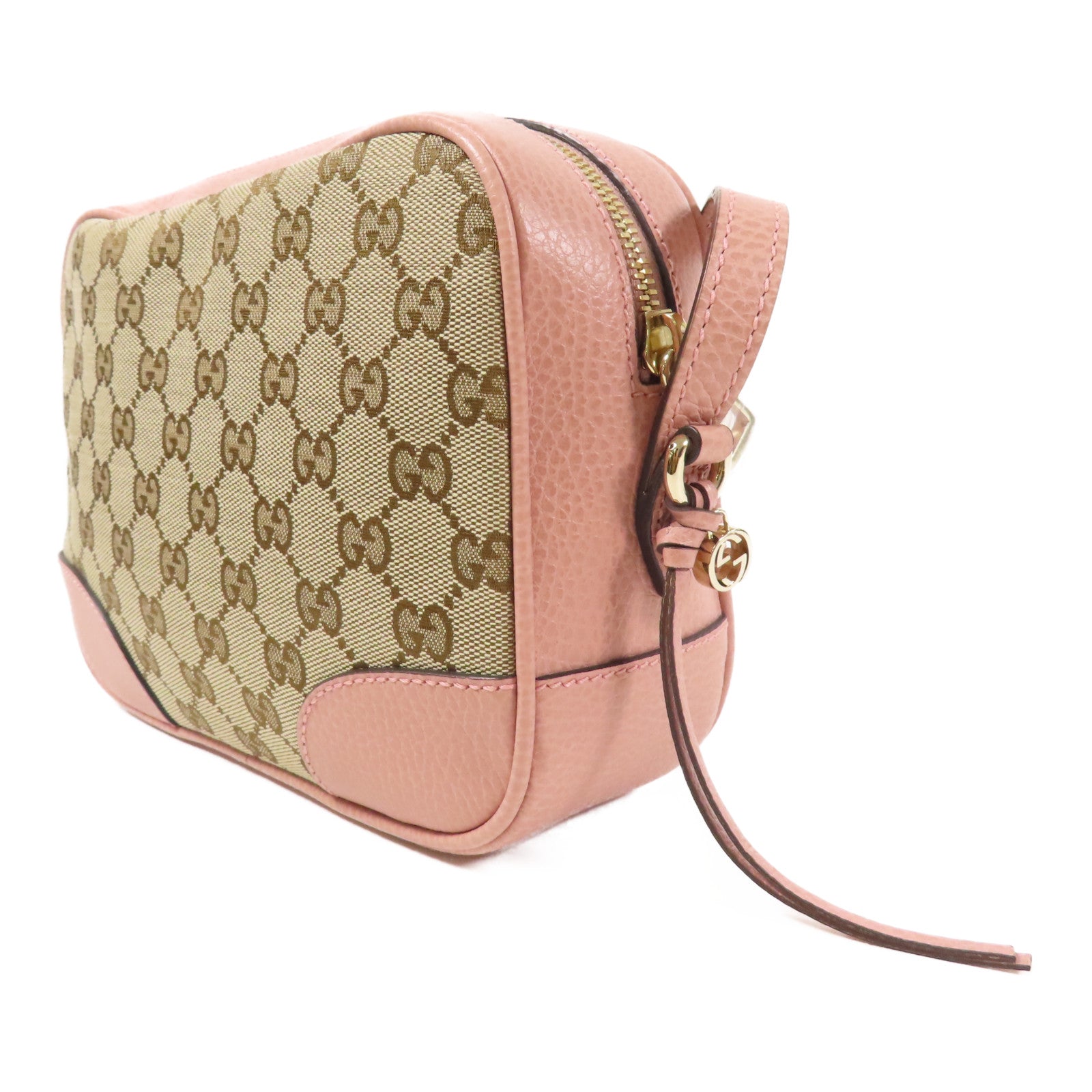 GUCCI 帆布/皮革Shoulder Bag金扣肩背袋