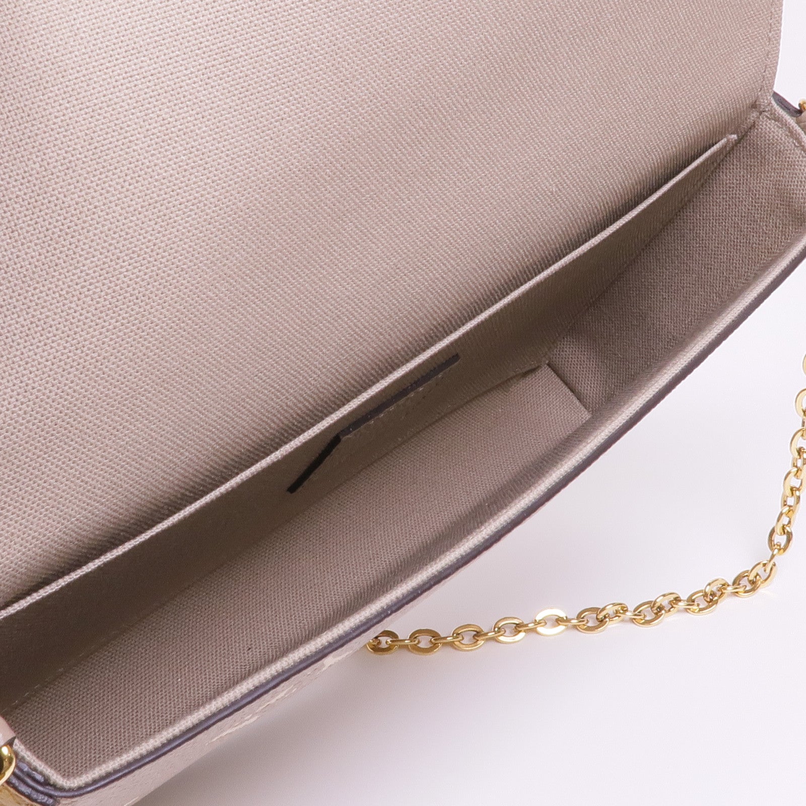 LOUIS VUITTON Monogram Empreinte Felicie Pochette金扣鏈帶肩背袋