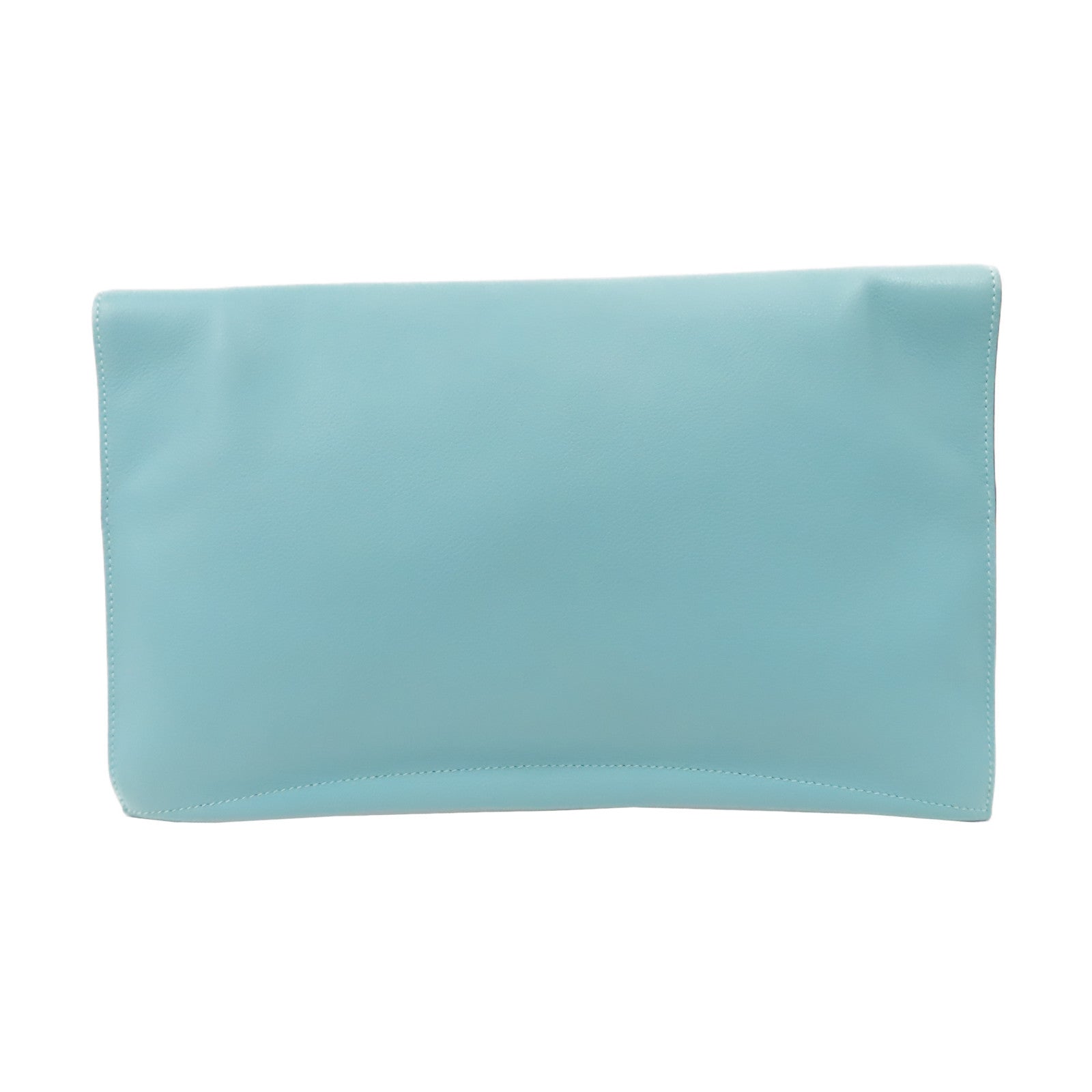 HERMES 【激減優惠】Evercolor皮革Pliplat Clutch手拿包環礁藍色