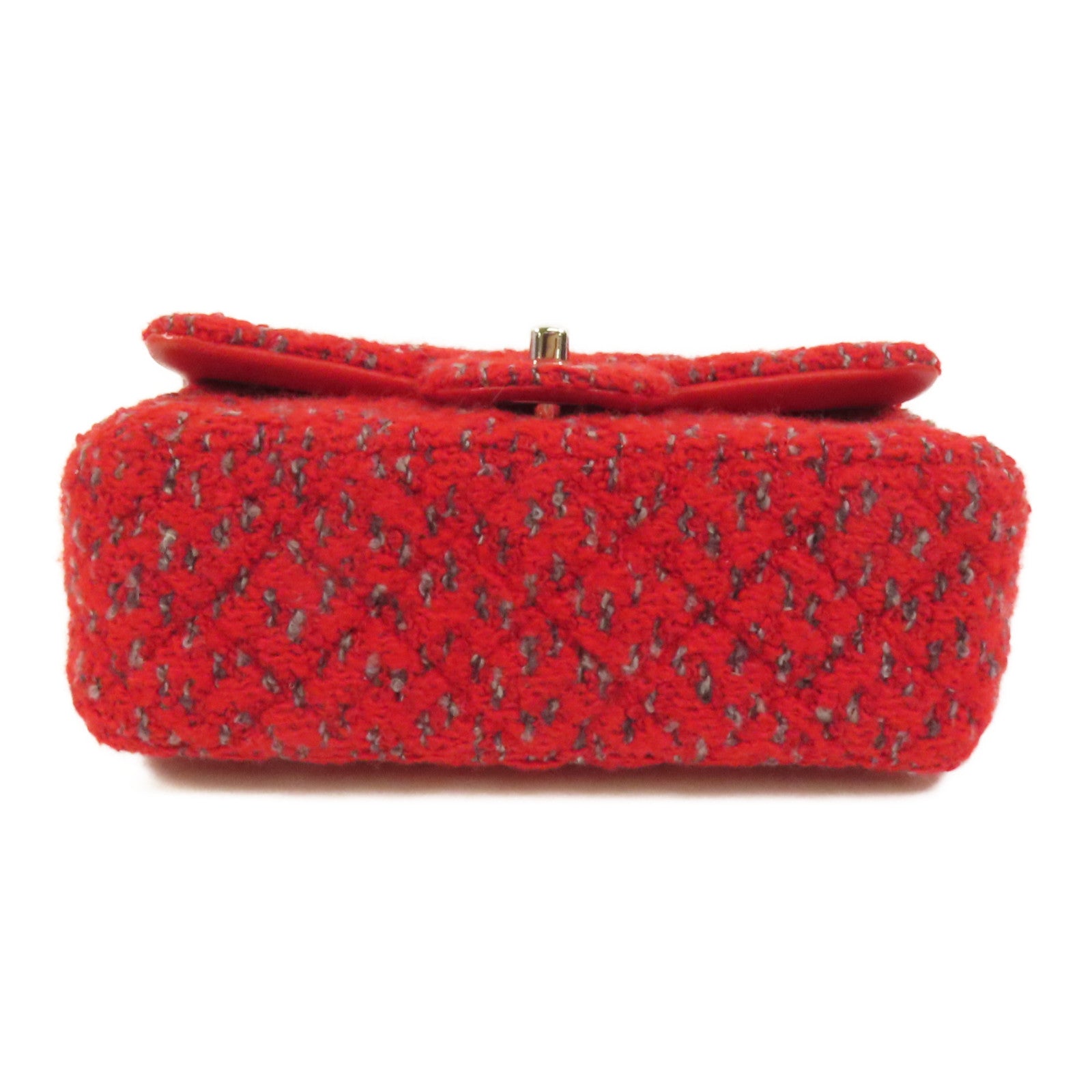 CHANEL Tweed Mini Classic 20銀扣鏈帶肩背袋