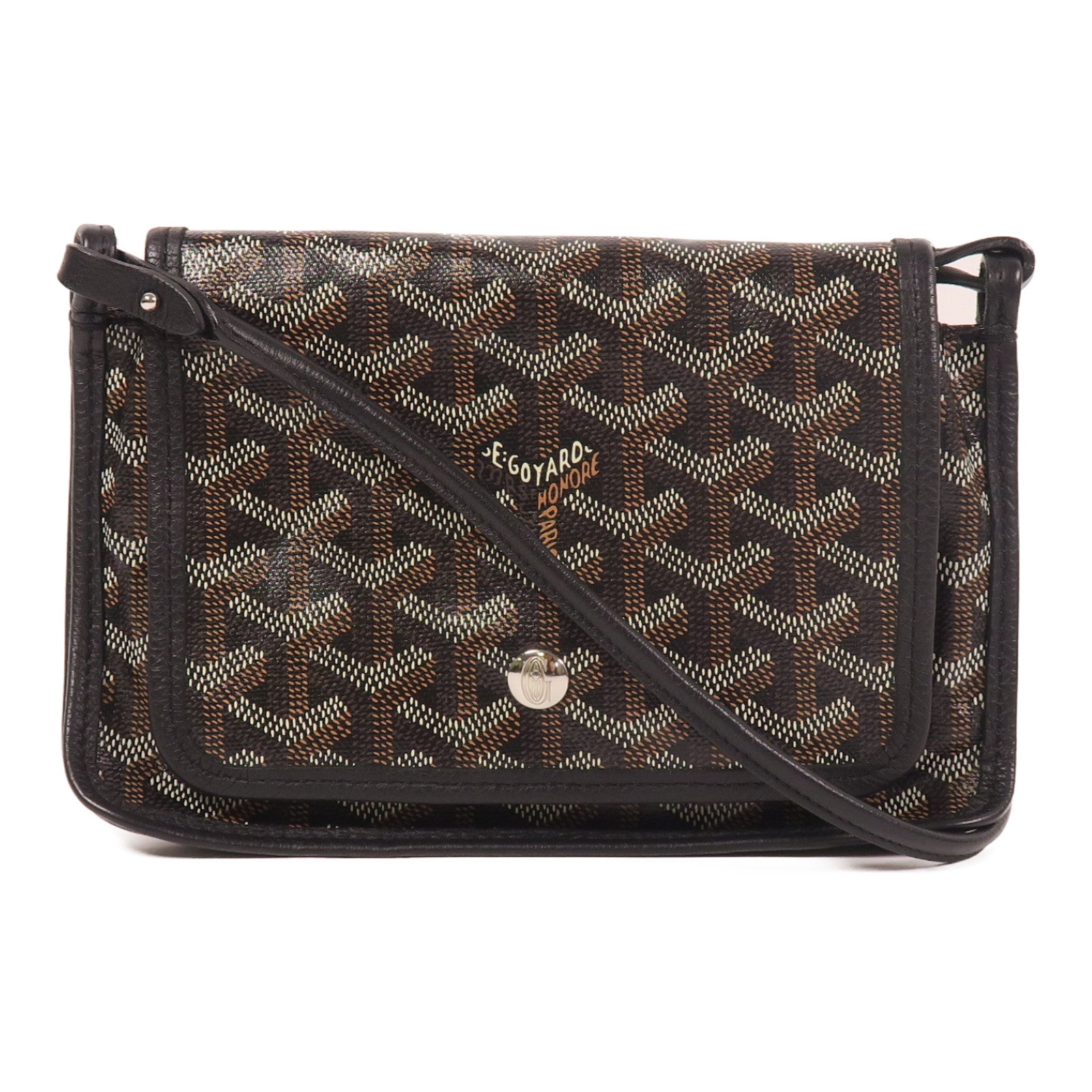 GOYARD 塗層帆布Plumet Pocket銀扣肩背袋