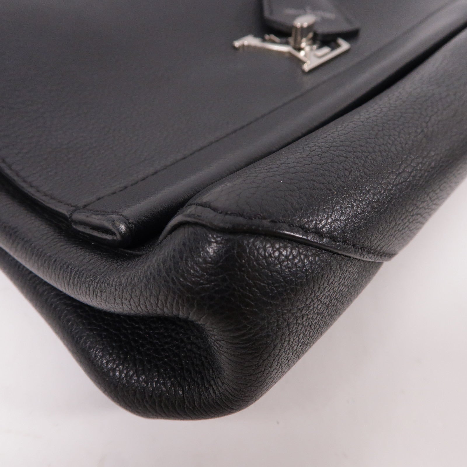 LOUIS VUITTON 牛皮皮革Rockme Caltble銀扣手挽肩背兩用袋黑色