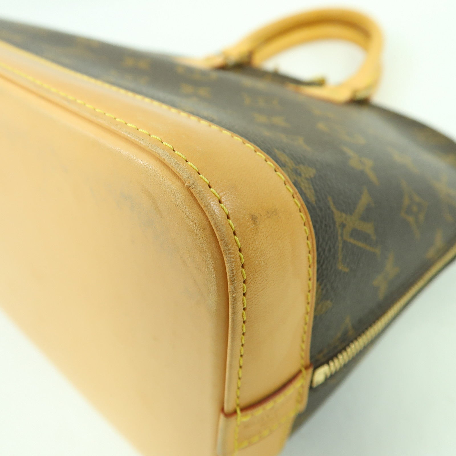 LOUIS VUITTON Monogram Alma PM金扣手挽袋啡色