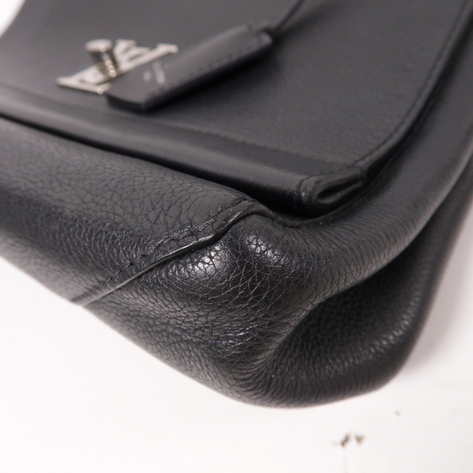 LOUIS VUITTON 牛皮皮革Rockme Caltble銀扣手挽肩背兩用袋黑色