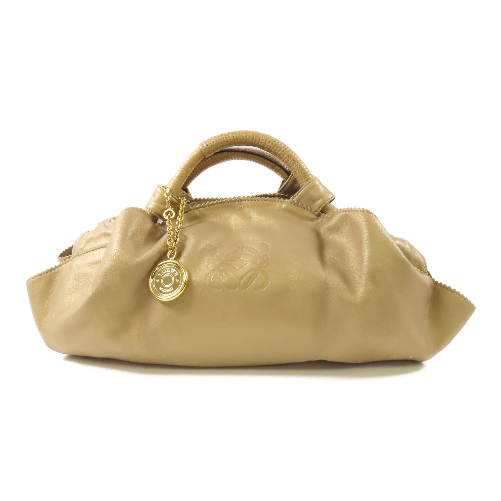 LOEWE 牛皮皮革Handbag金扣手挽袋