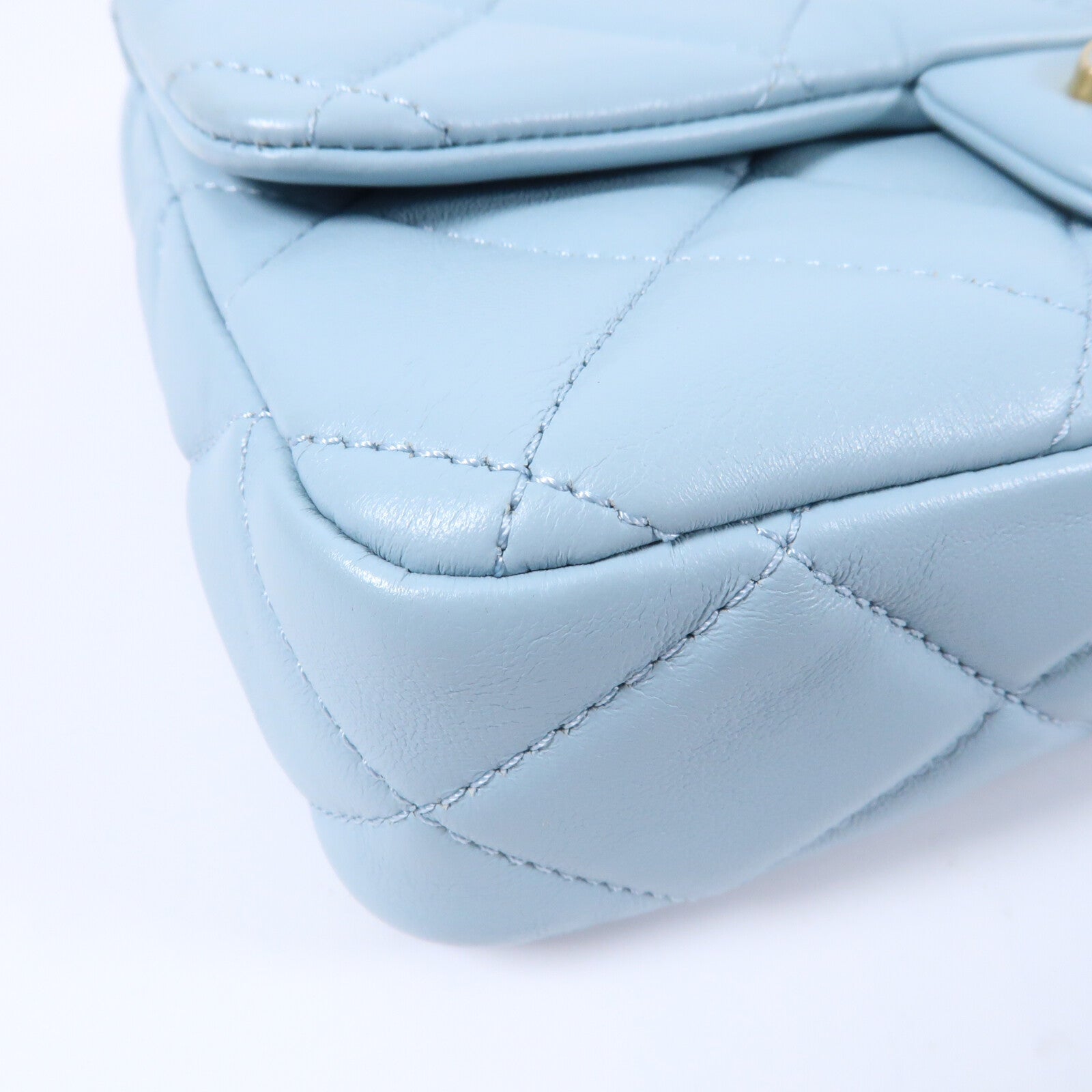 CHANEL 羊皮皮革CC Flat Bag 20鏈帶肩背袋