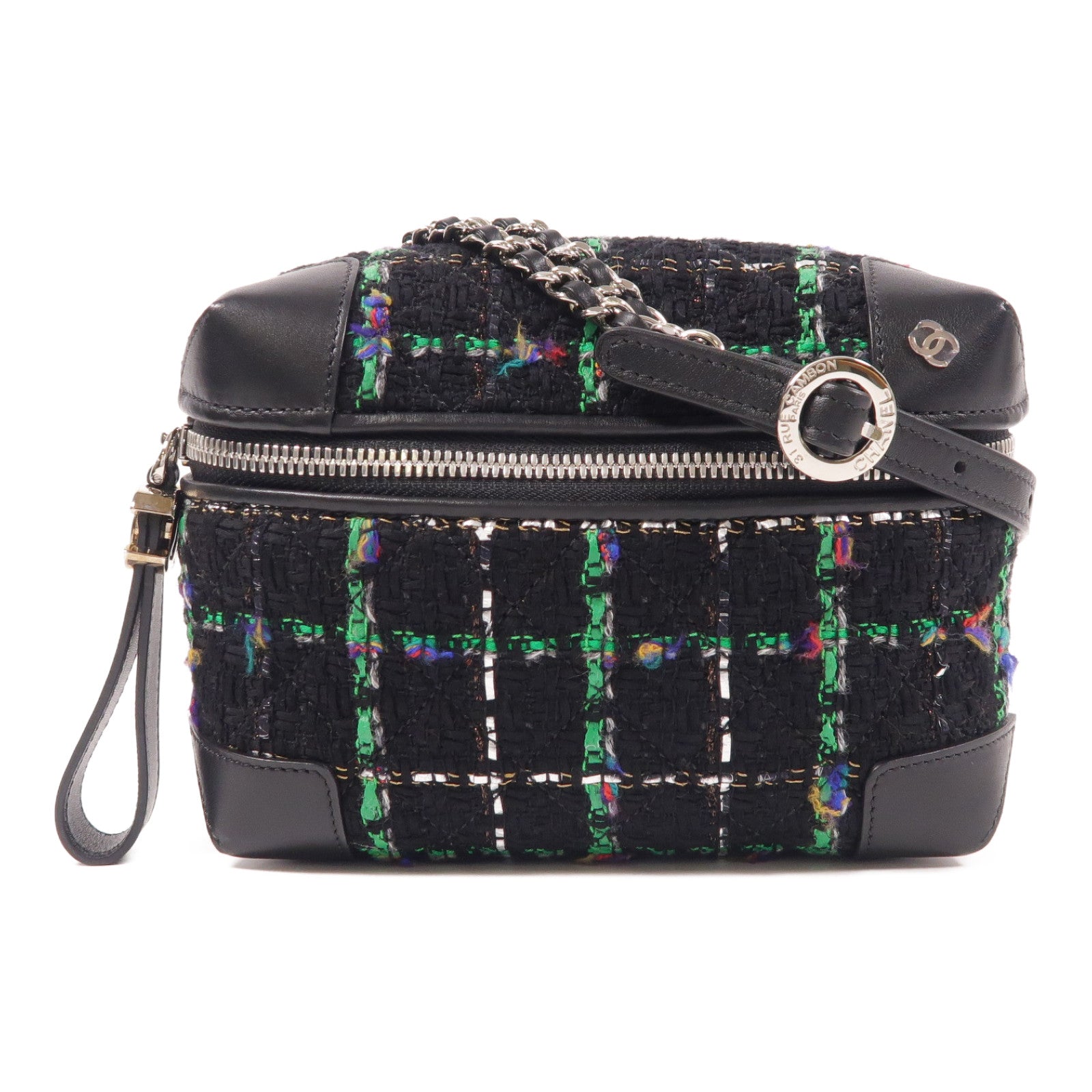 CHANEL Tweed Waist Bag銀扣腰包
