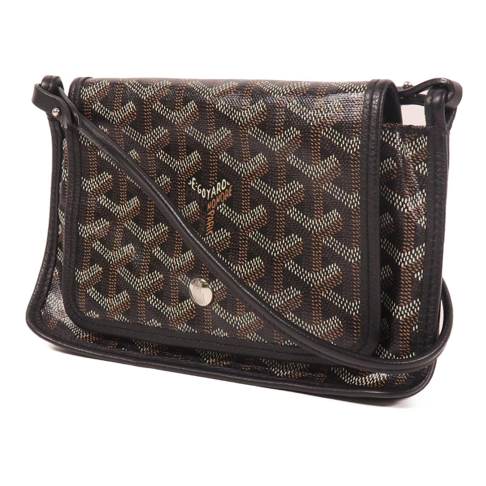 GOYARD 塗層帆布Plumet Pocket銀扣肩背袋