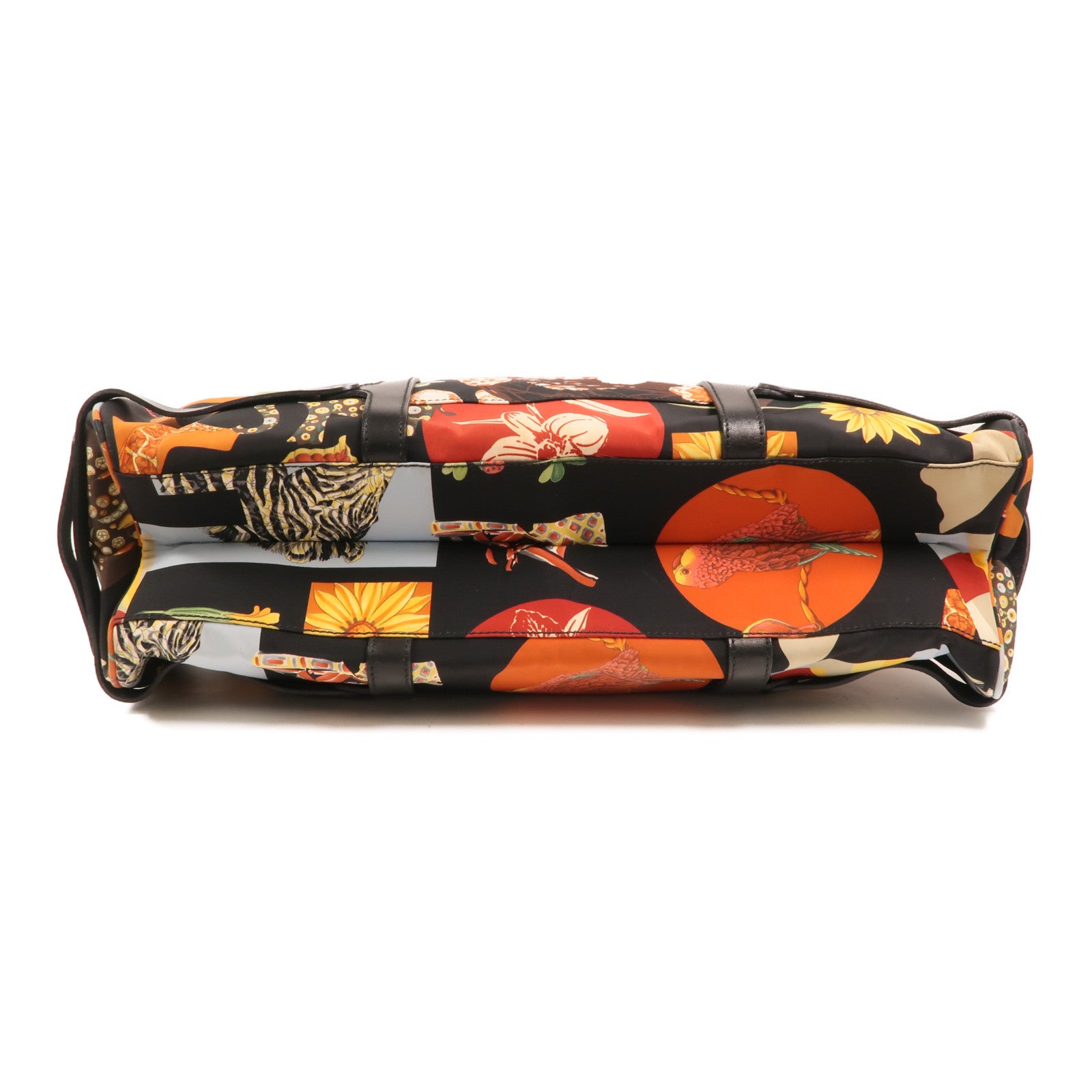 Salvatore Ferragamo 尼龍/牛皮皮革Tote Bag銀扣手挽袋