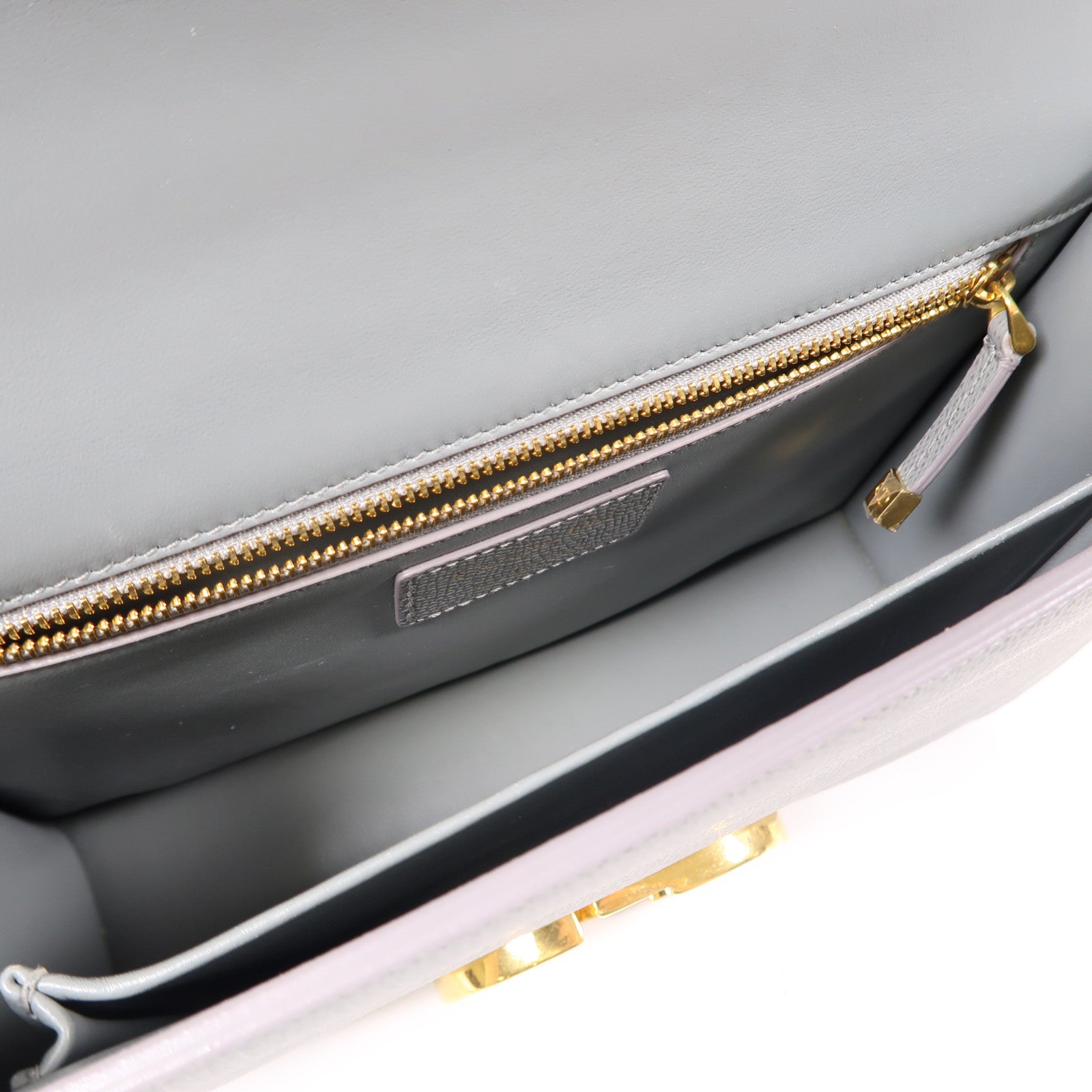 Dior 牛皮皮革30 Montaigne金扣肩背袋灰色