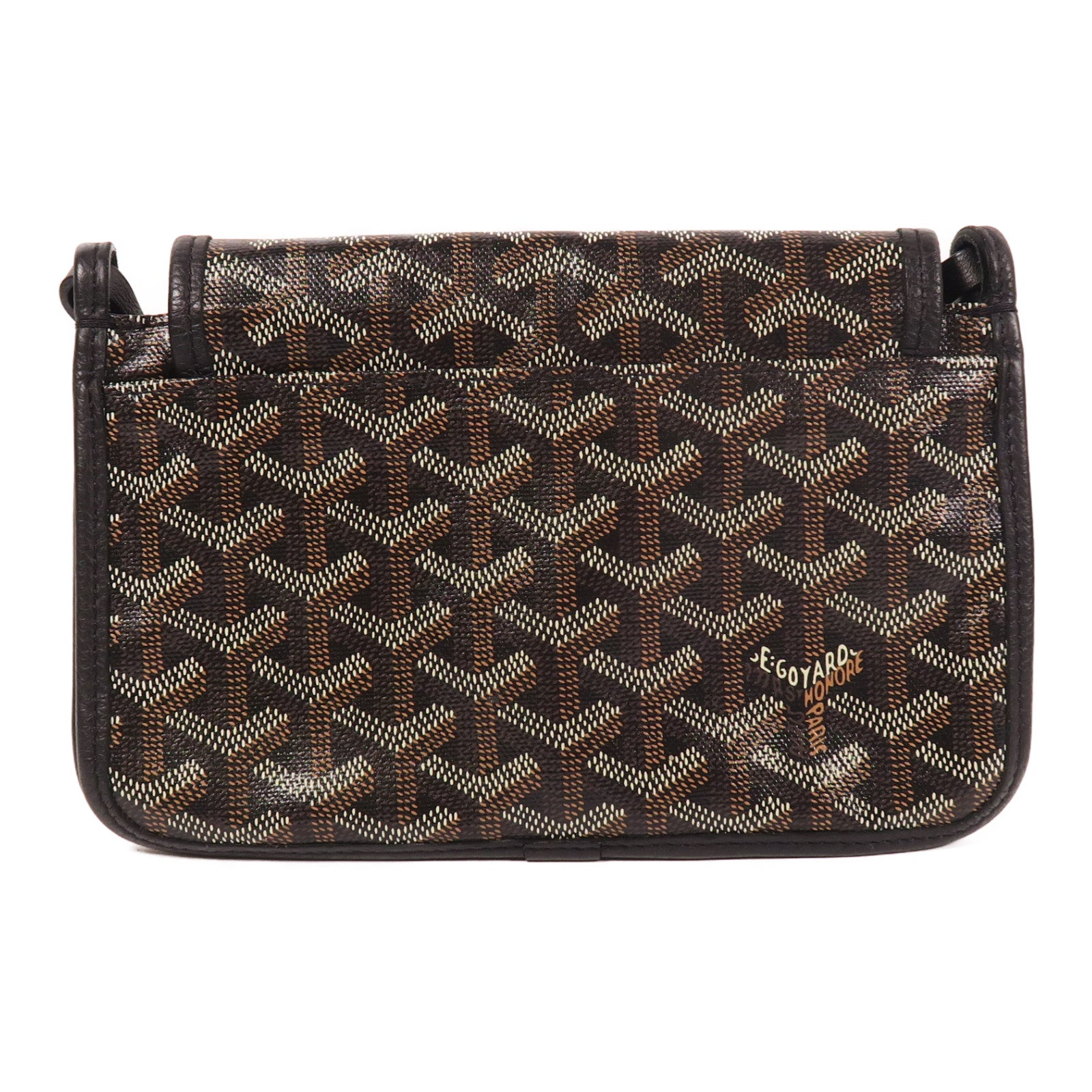 GOYARD 塗層帆布Plumet Pocket銀扣肩背袋